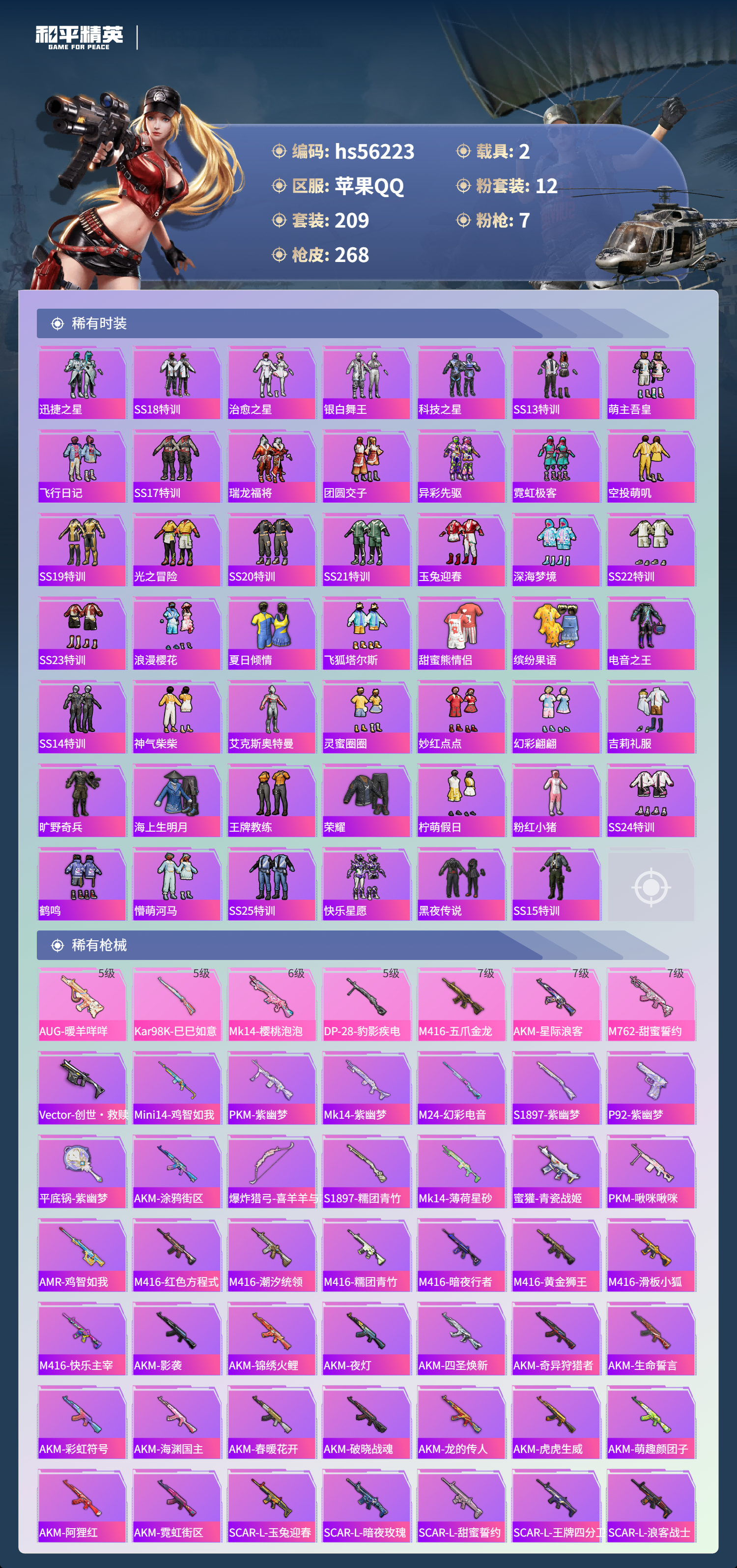 HPSJ438116和平精英账号详情图7