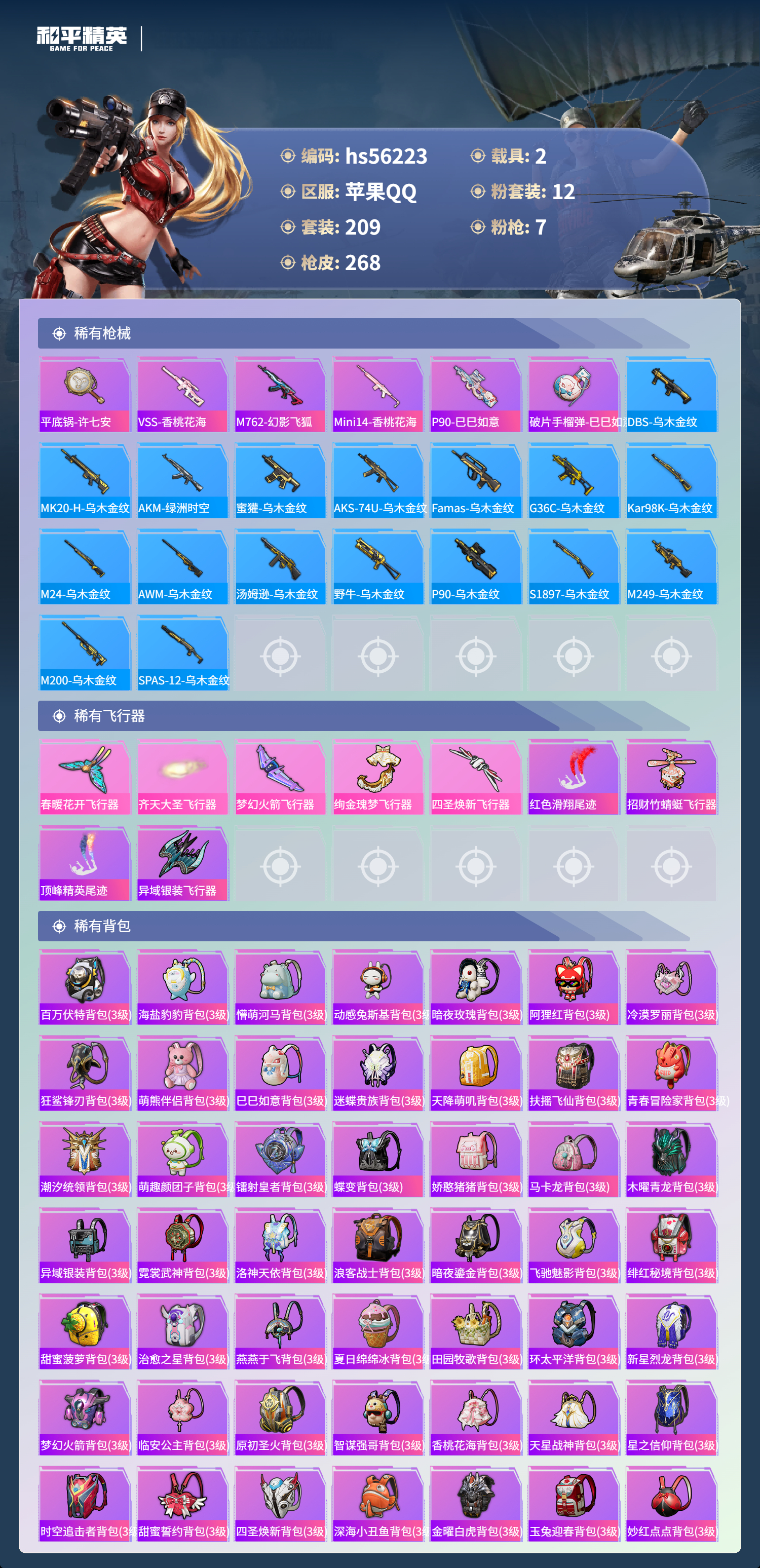 HPSJ438116和平精英账号详情图10