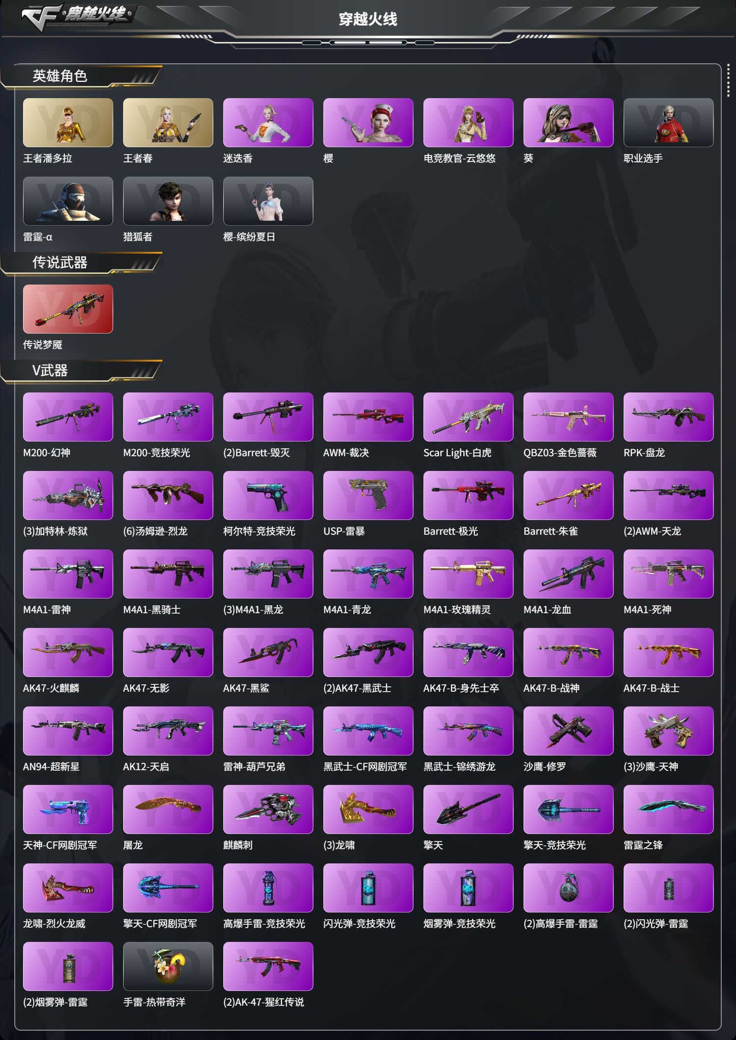 CFCMW425256穿越火线账号详情图2