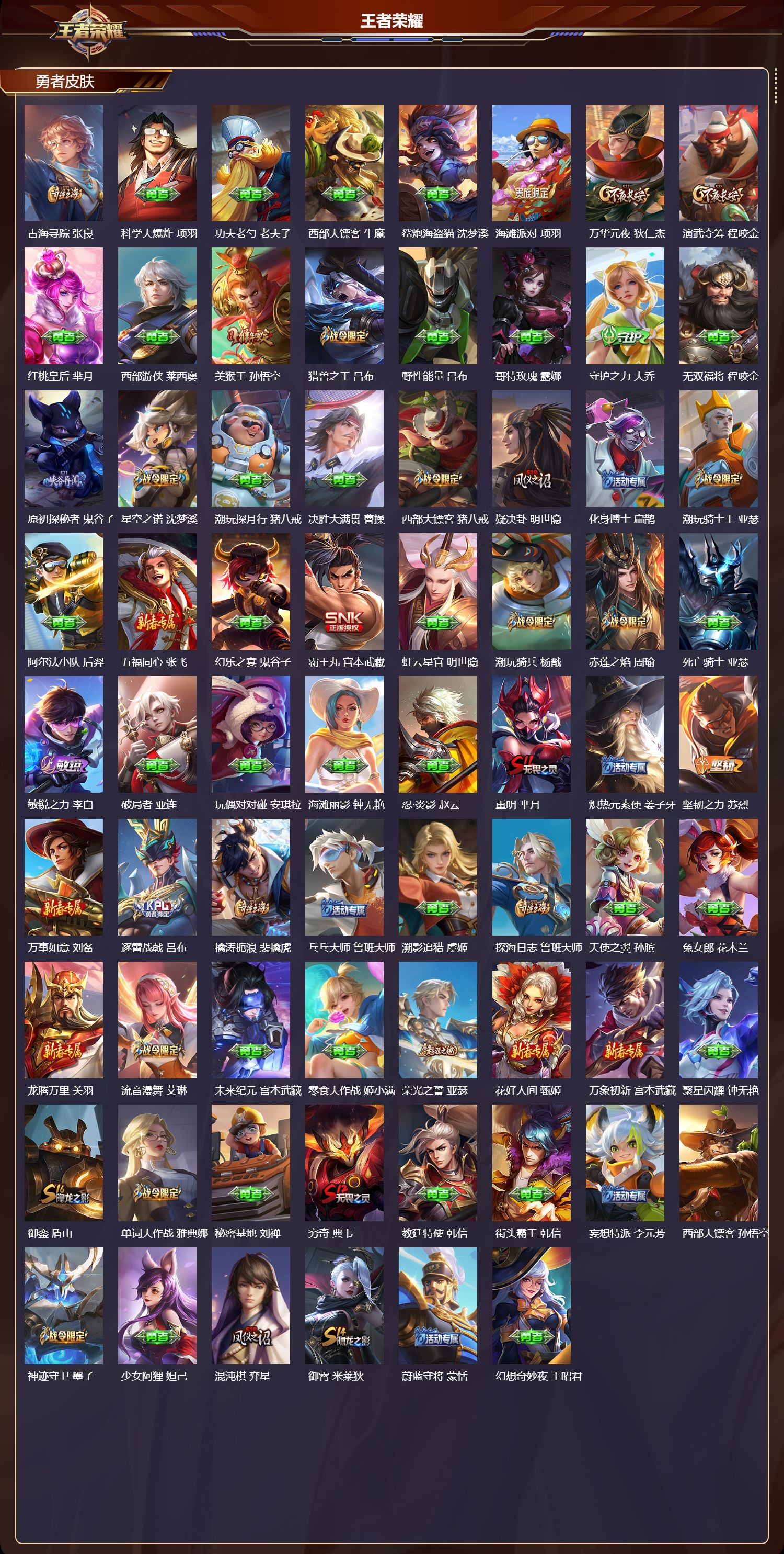 WZQM478134王者荣耀账号详情图5