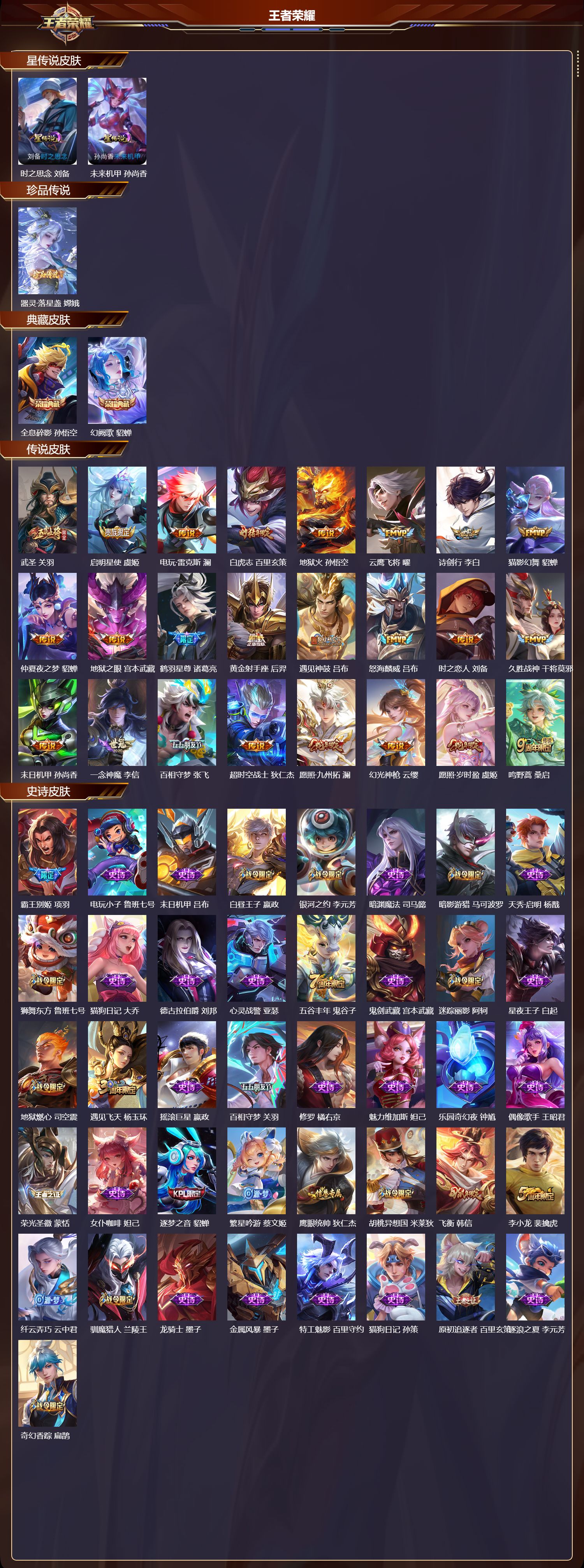 WZQM478134王者荣耀账号详情图3