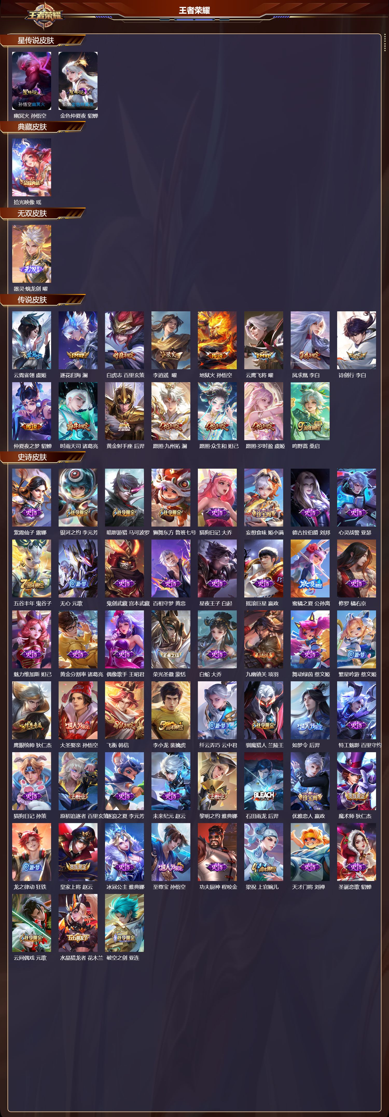 WZQM478137王者荣耀账号详情图3