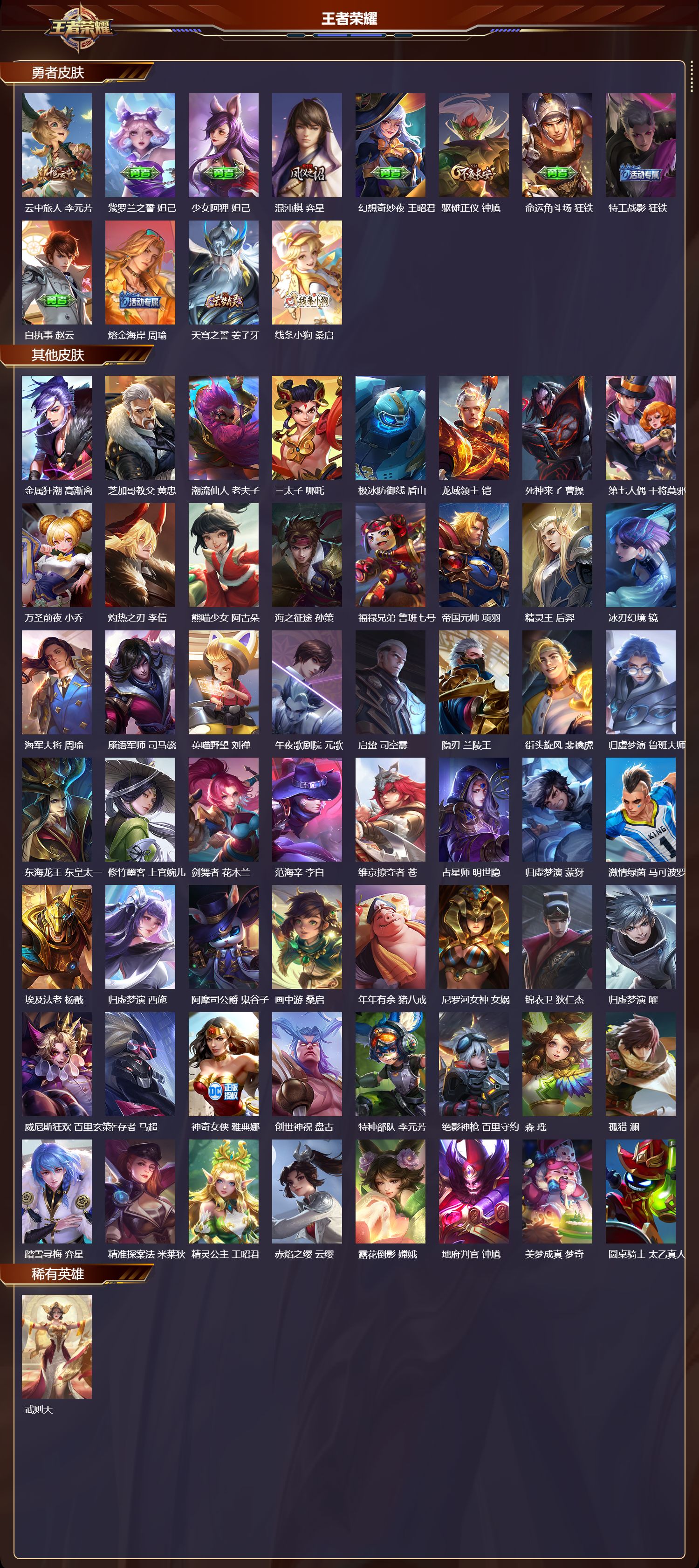 WZQM478125王者荣耀账号详情图5