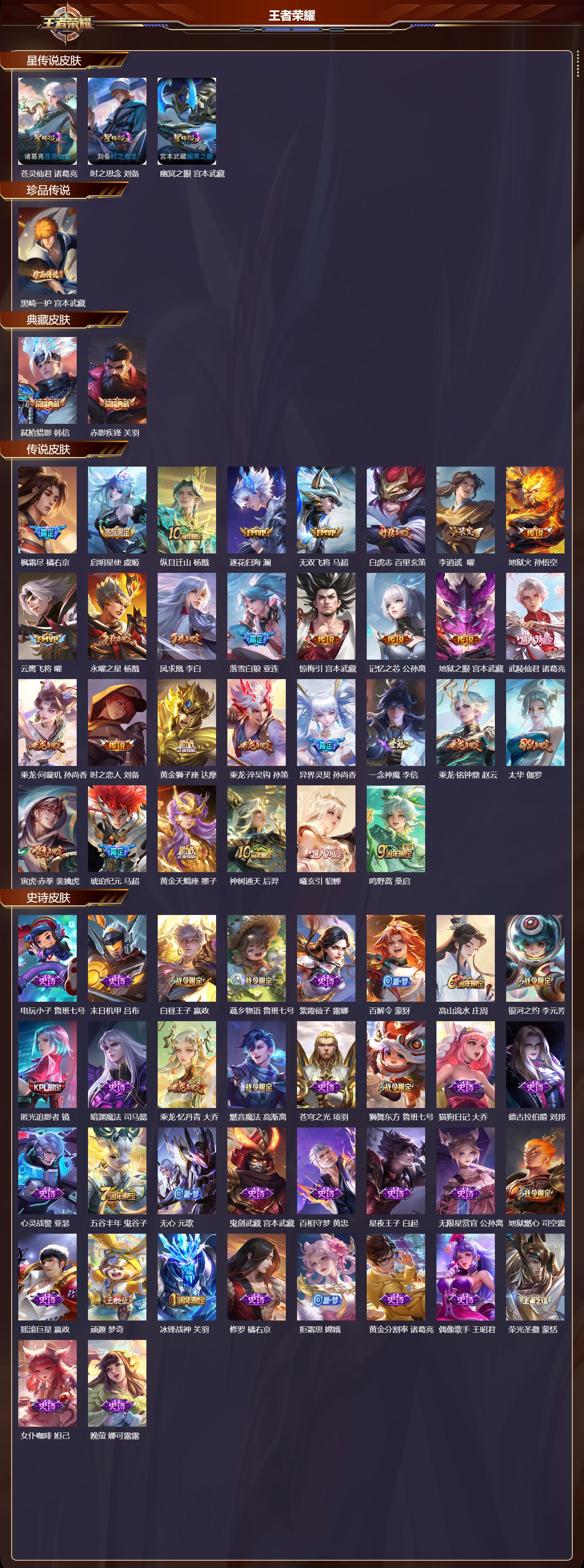 WZQM478127王者荣耀账号详情图3