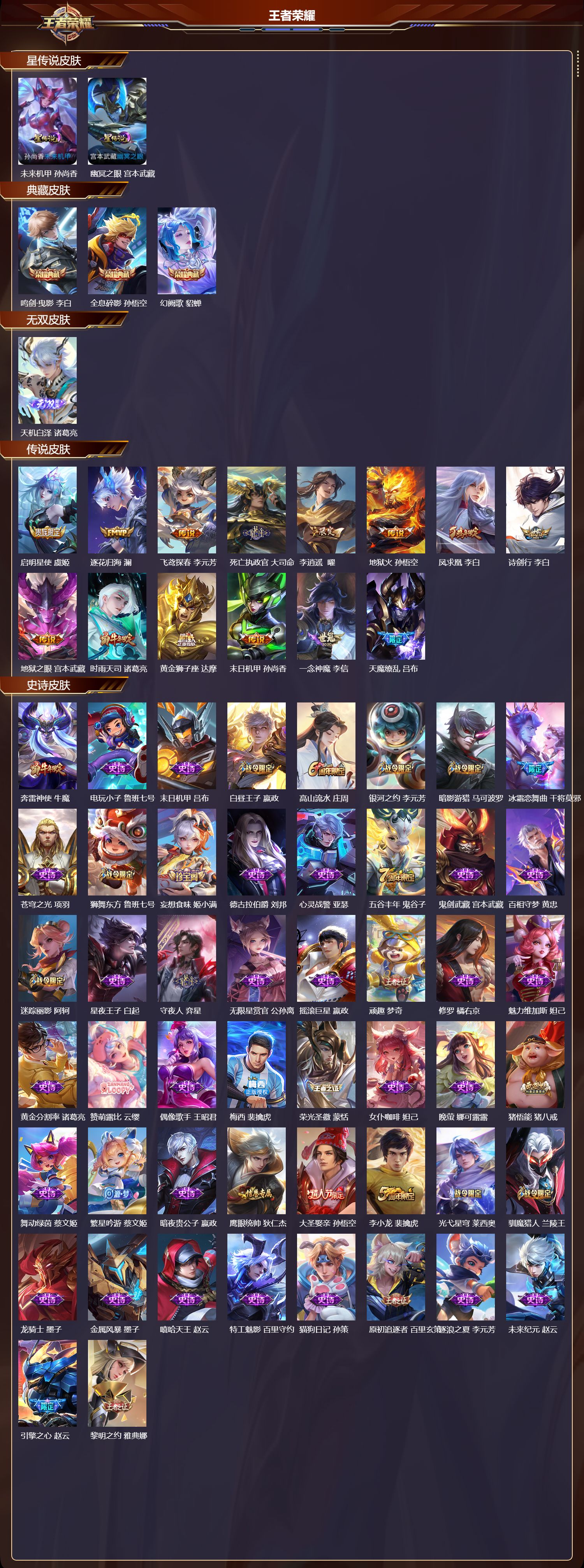 WZQM480879王者荣耀账号详情图3