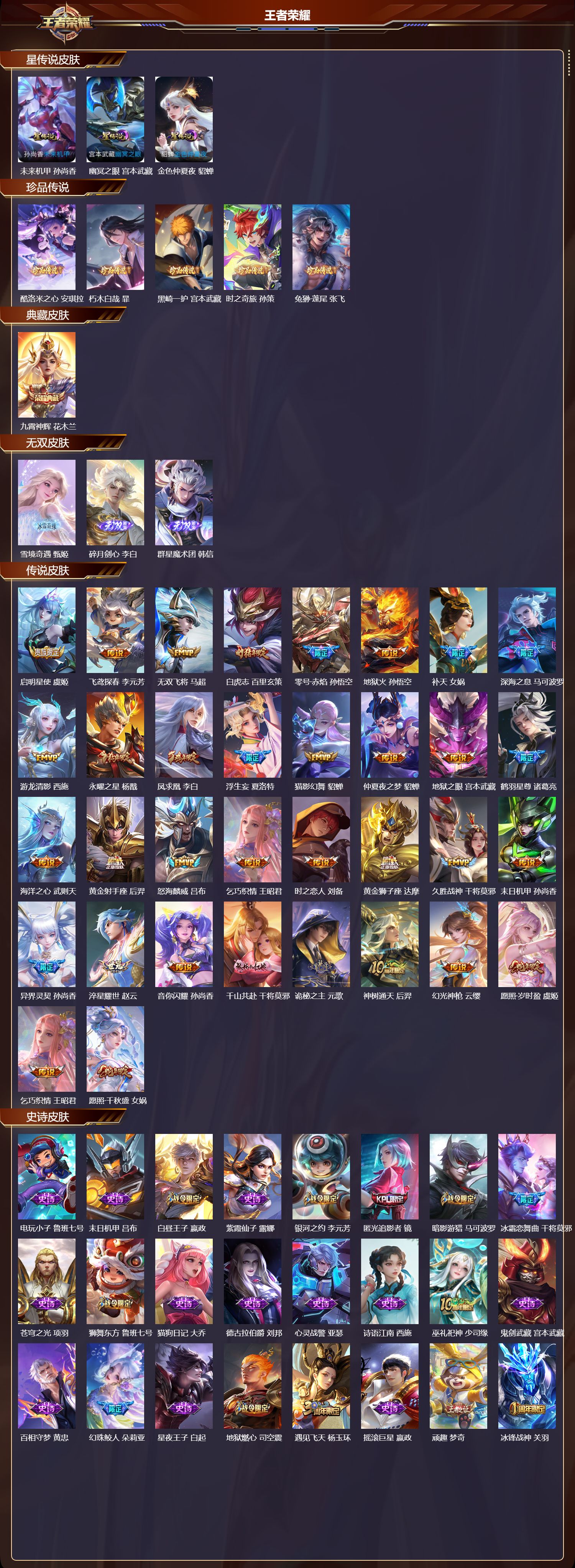 WZQM480876王者荣耀账号详情图3