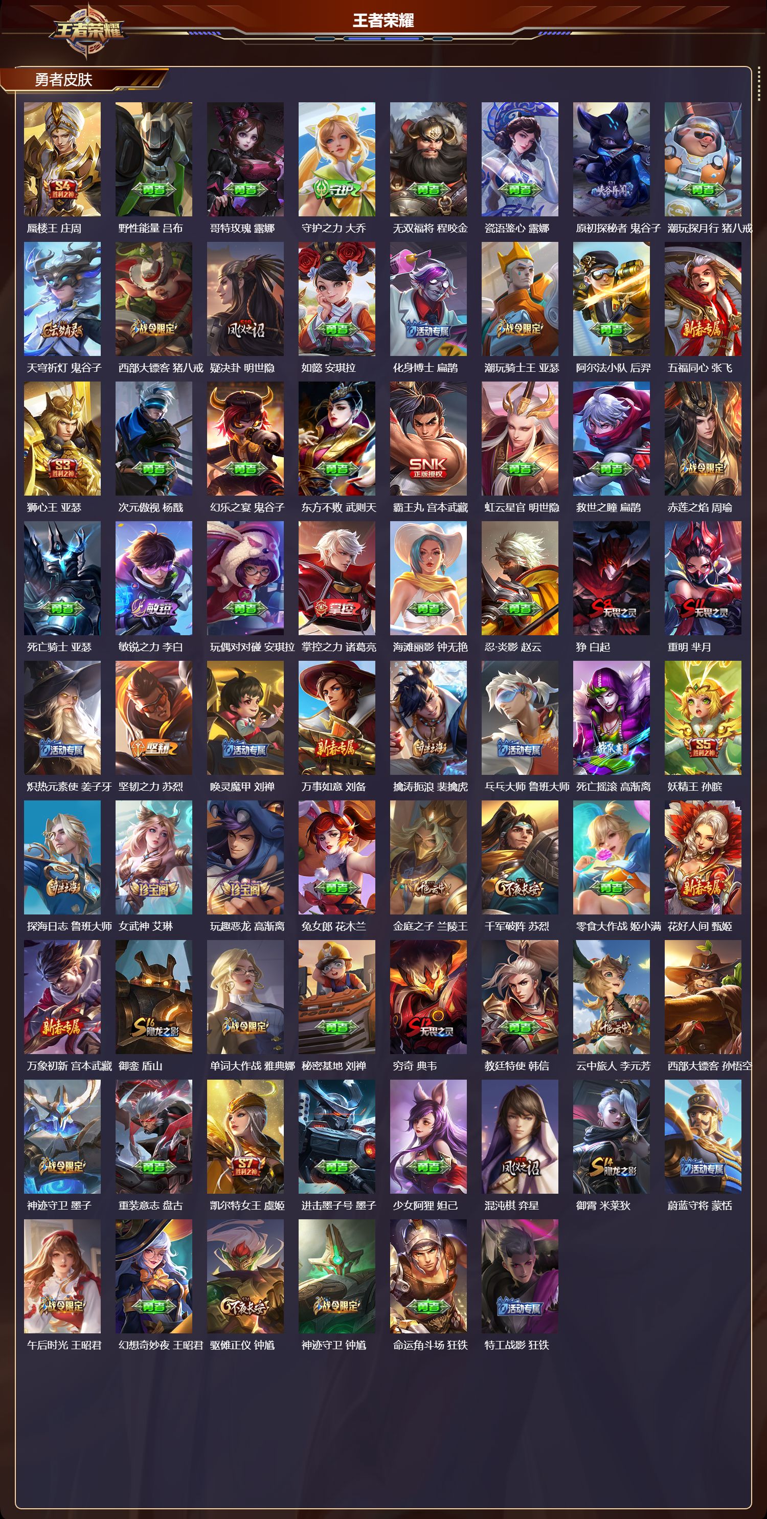 WZQM480887王者荣耀账号详情图5