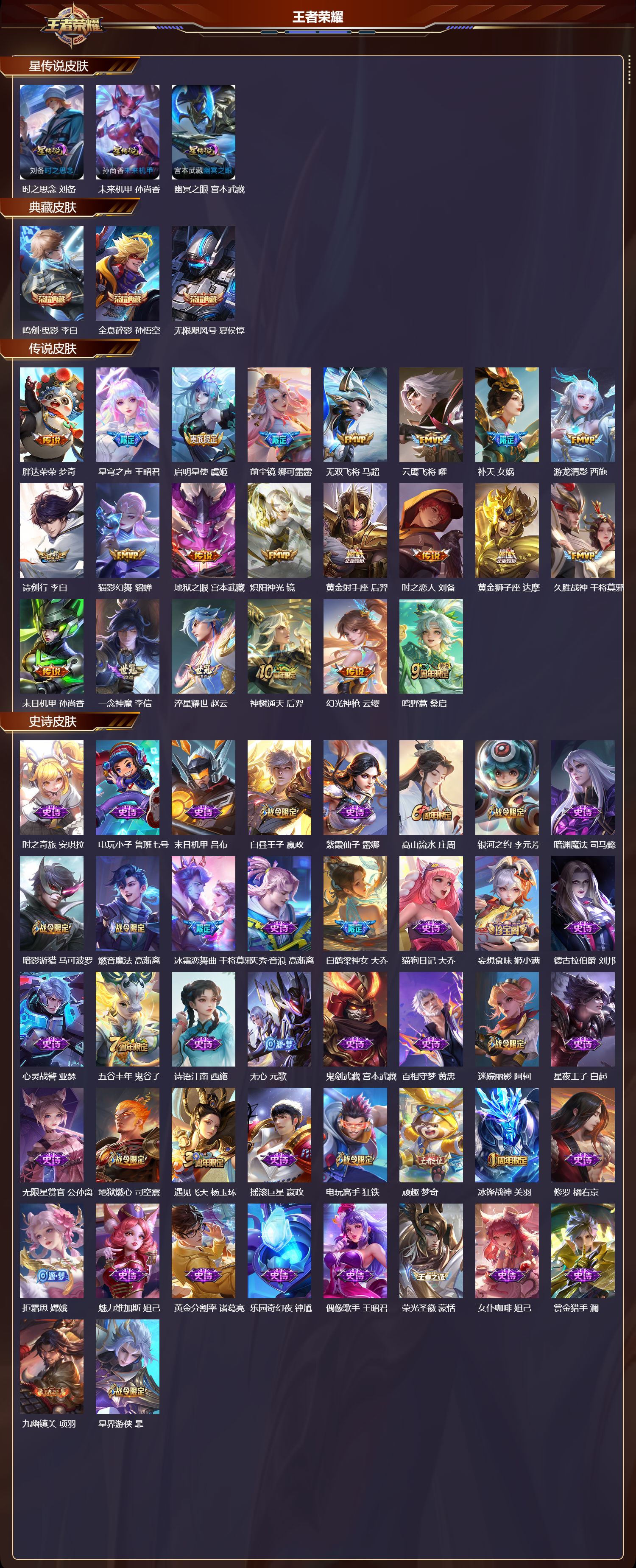 WZQM480881王者荣耀账号详情图3