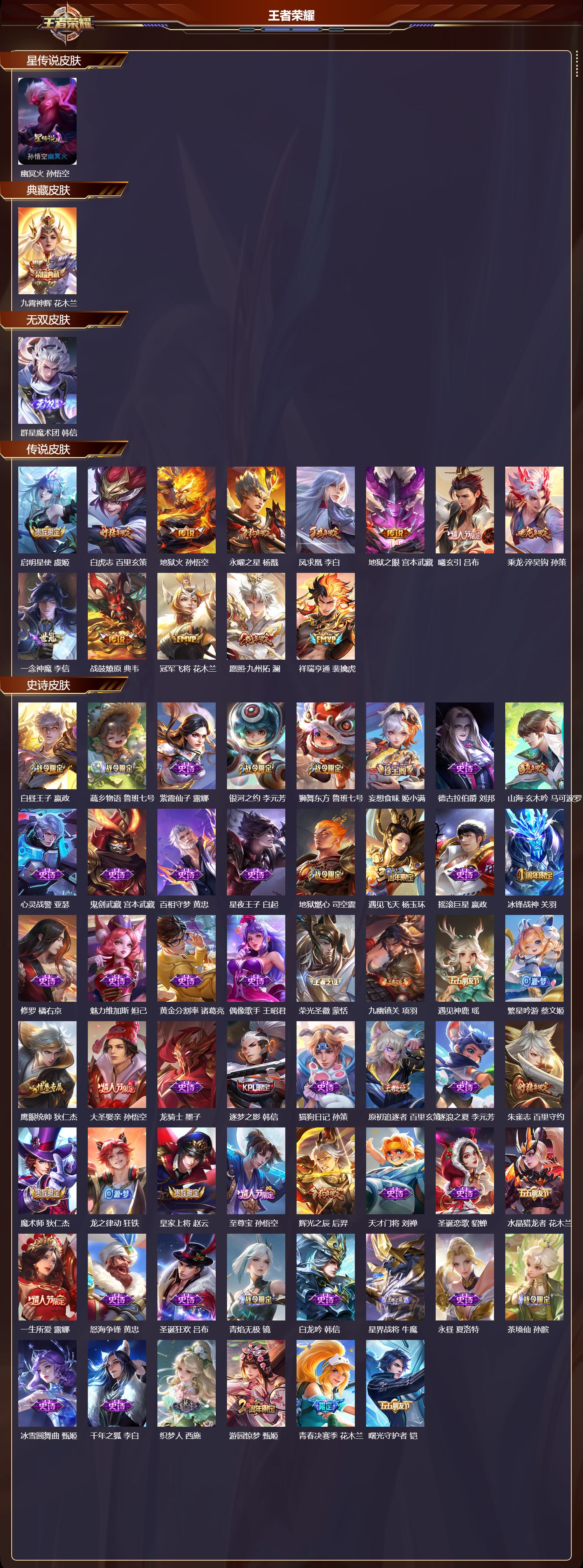 WZQM484058王者荣耀账号详情图3