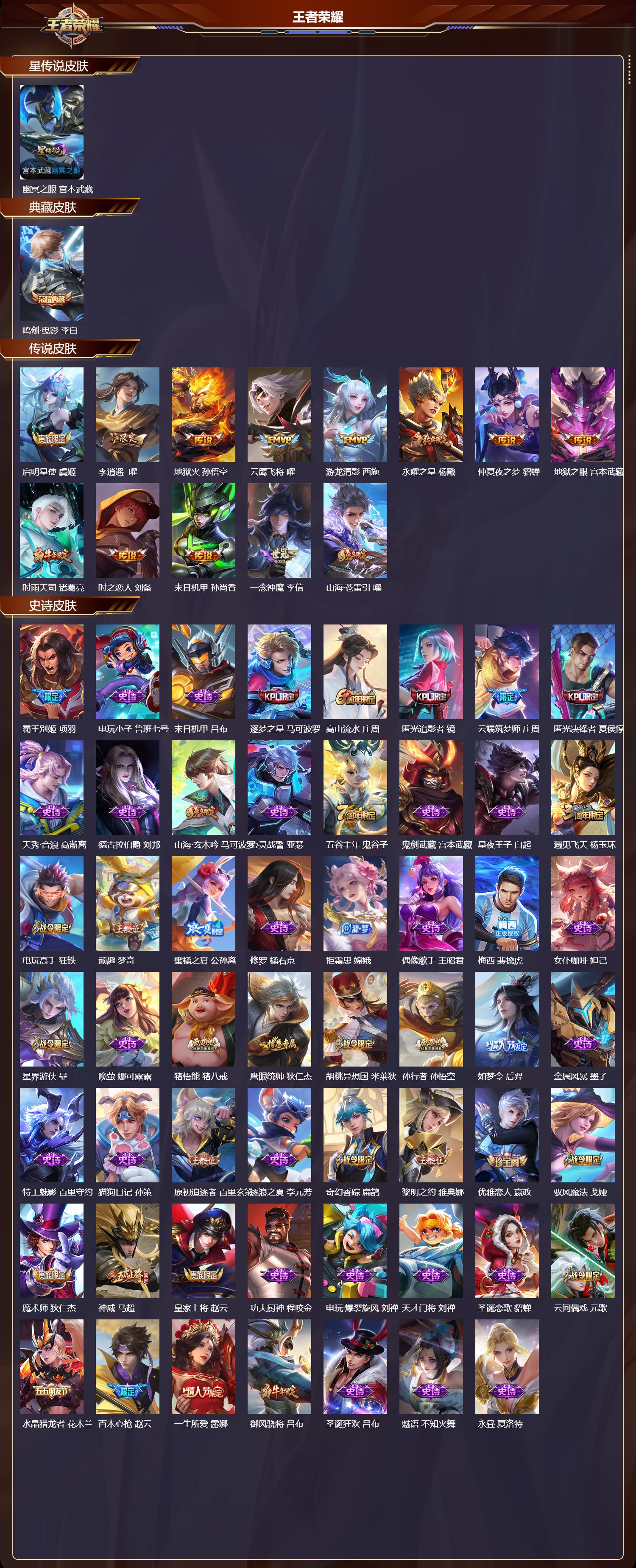 WZQM497701王者荣耀账号详情图3