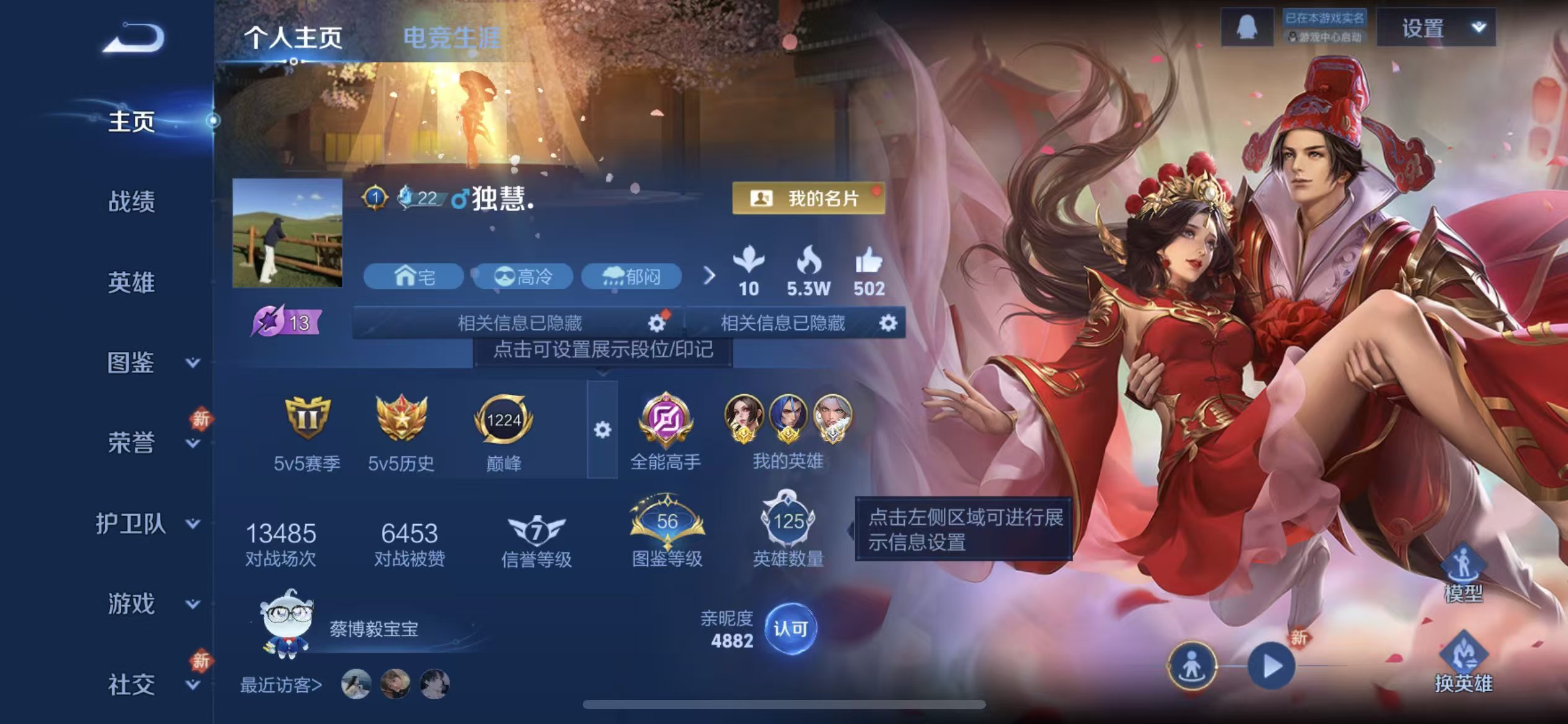 WZCMW480937王者荣耀账号详情图2 WZCMW480937王者荣耀账号详情图2