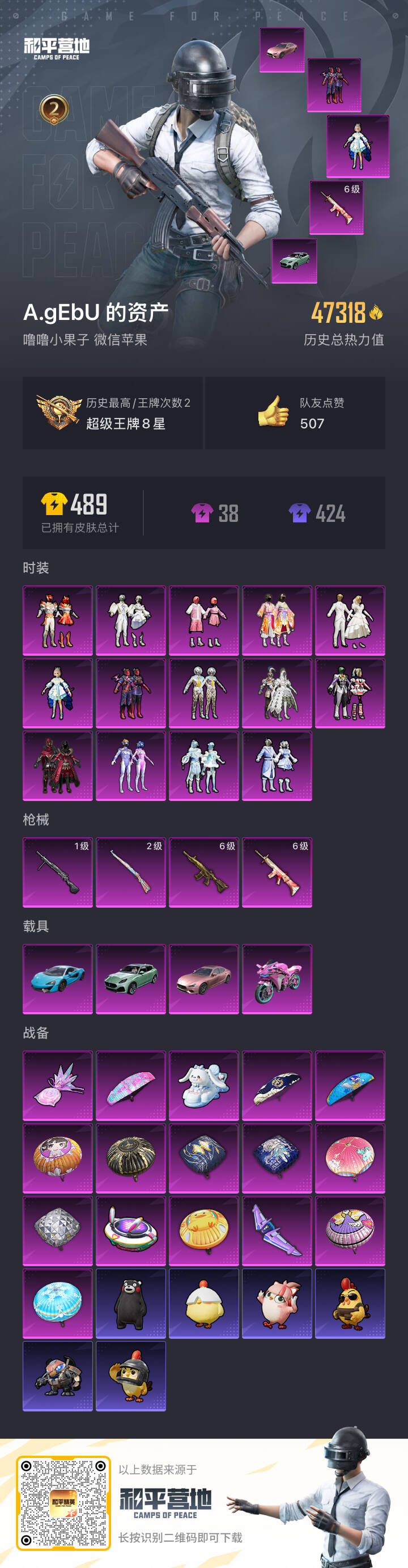 HPSJ442644和平精英账号详情图3