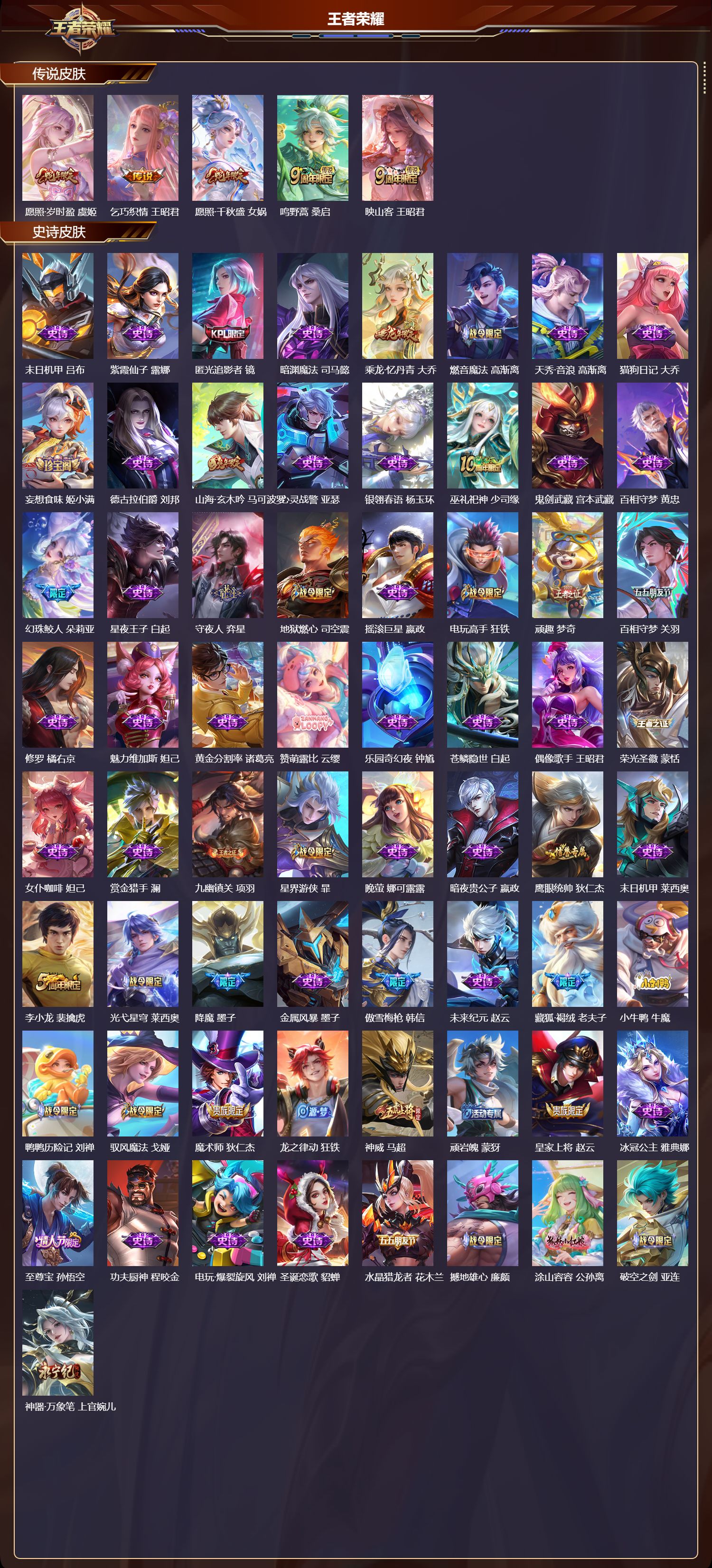 WZQM484179王者荣耀账号详情图4