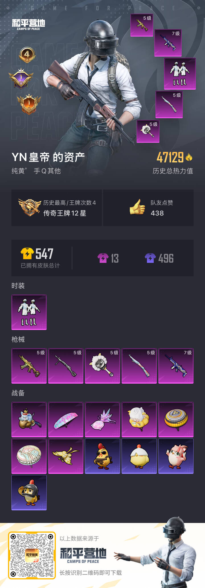 HPSJ442536和平精英账号详情图3