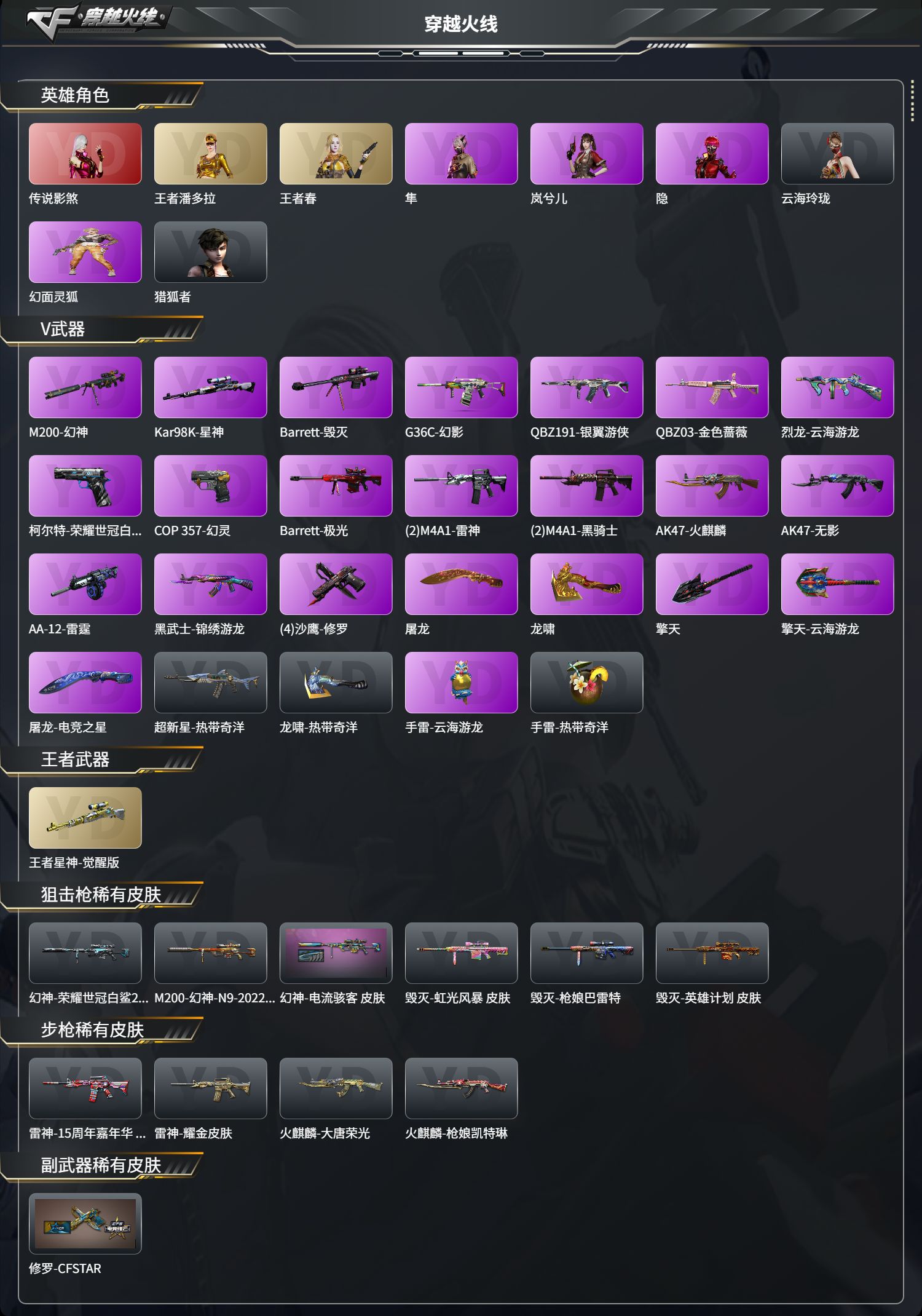 CFCMW425263穿越火线账号详情图2