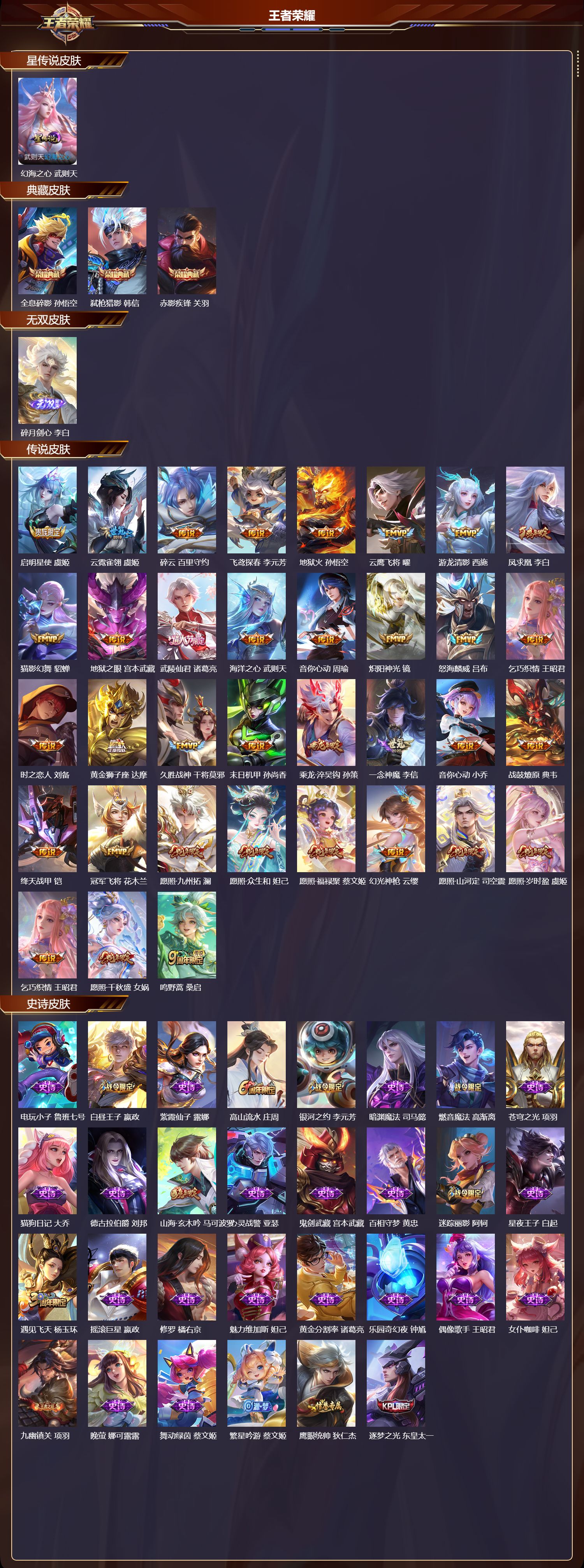 WZQM486529王者荣耀账号详情图3