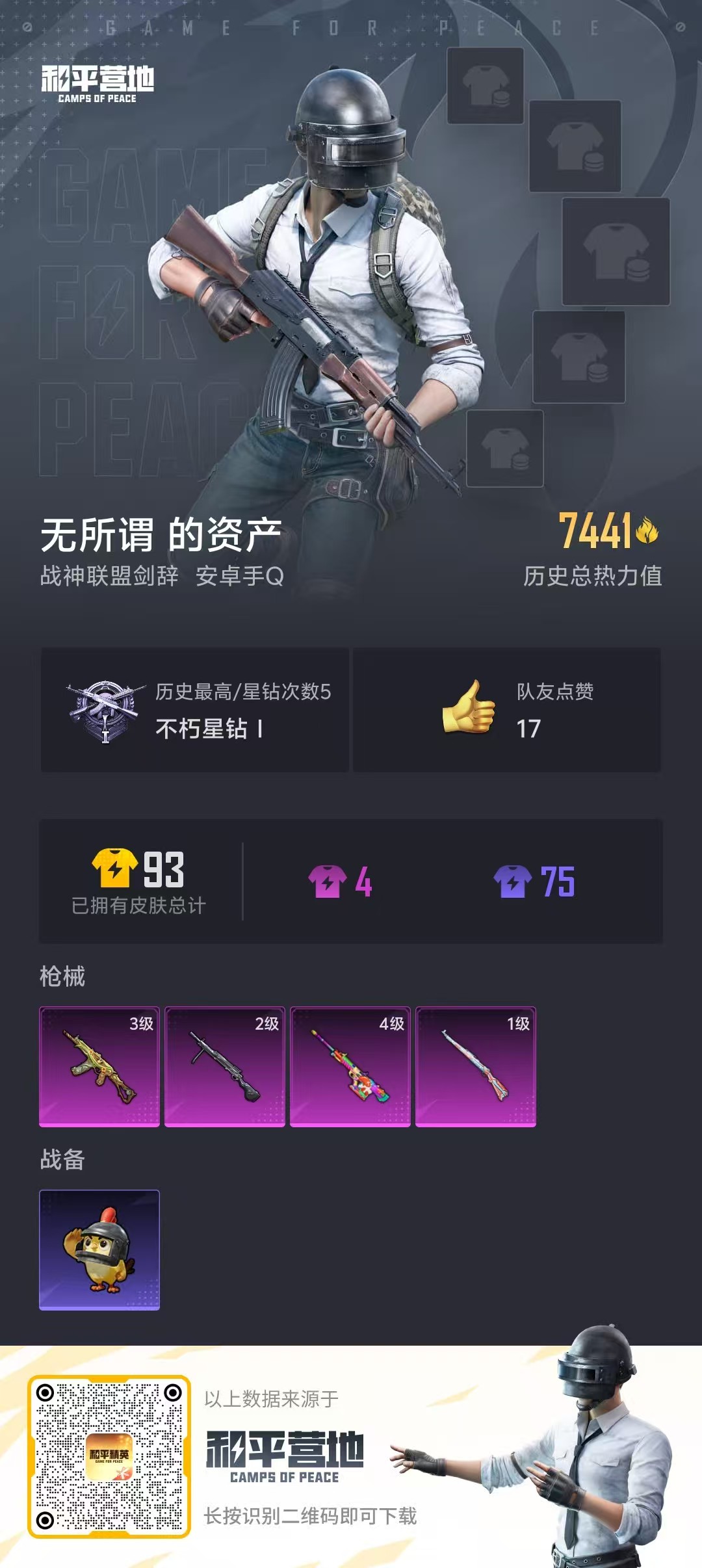 HPSJ443784和平精英账号详情图3