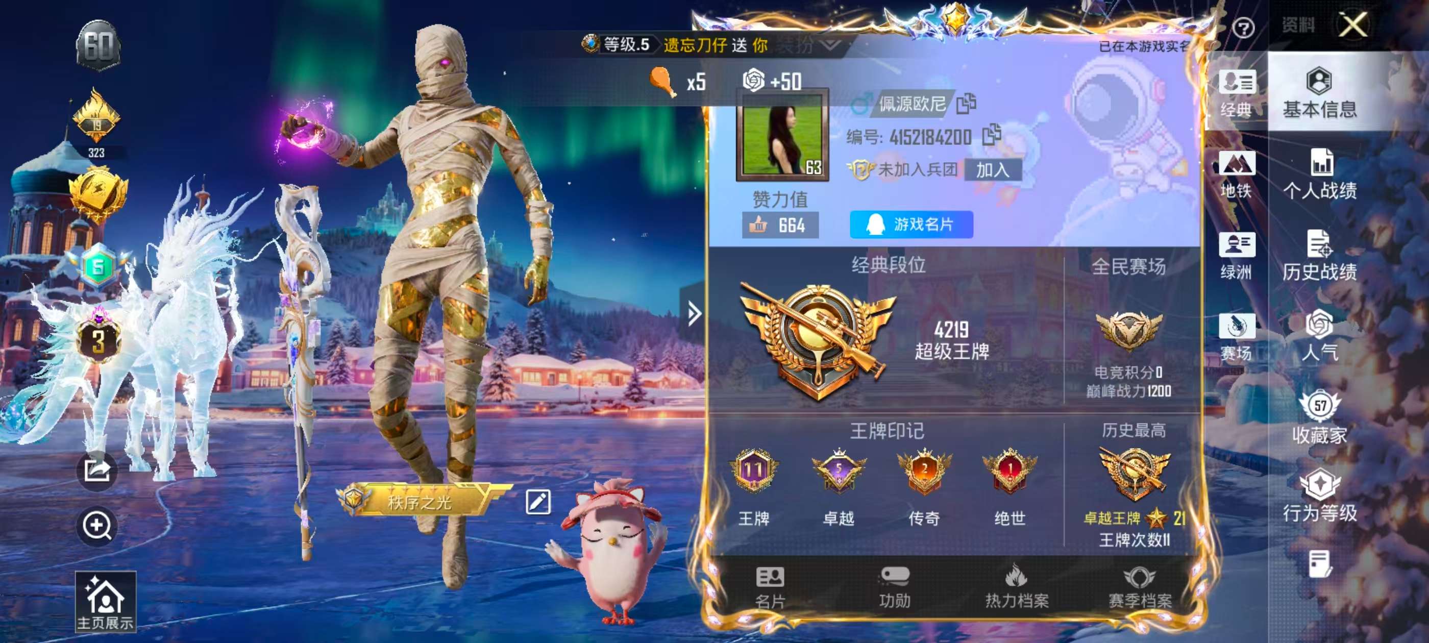 HPSJ444258和平精英账号详情图2