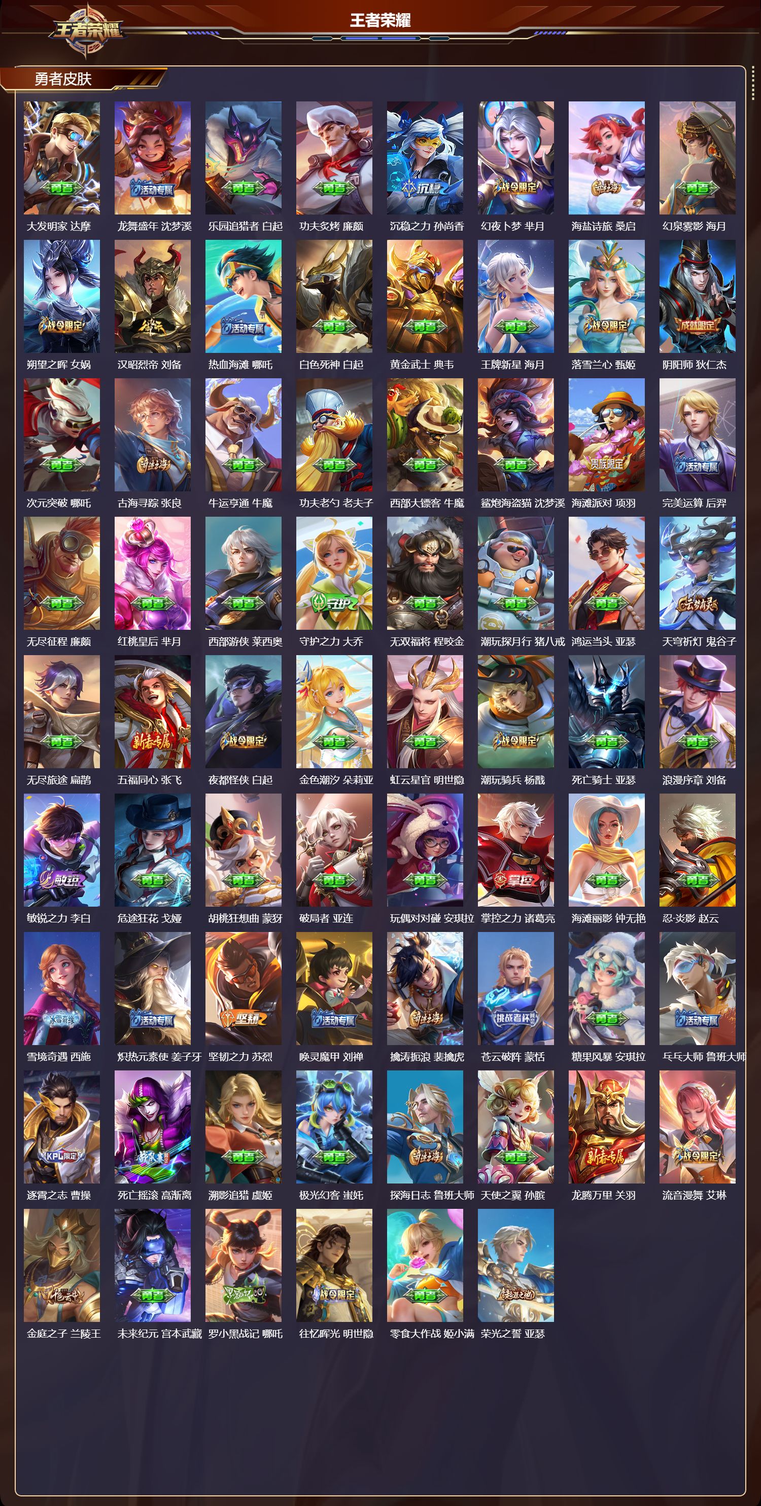 WZQM489220王者荣耀账号详情图5