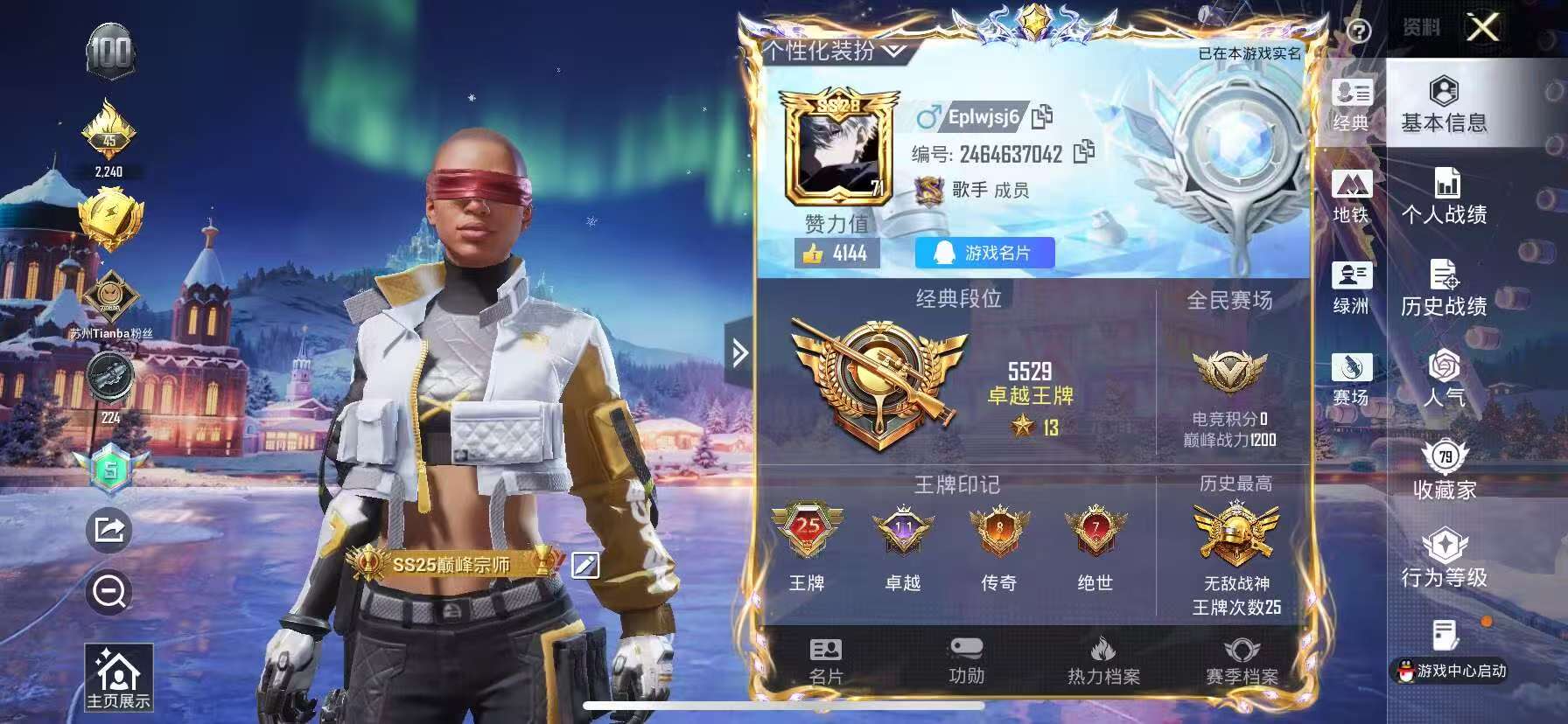 HPSJ445019和平精英账号详情图2