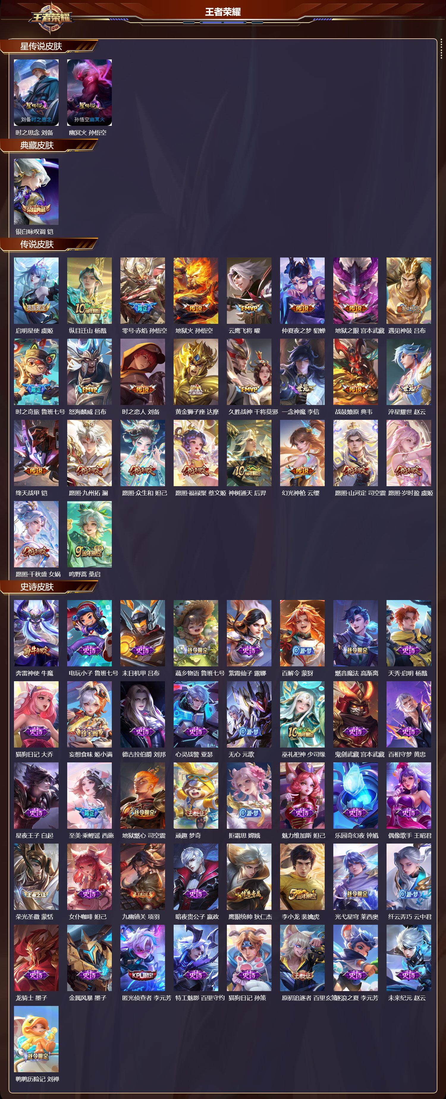 WZQM489241王者荣耀账号详情图3