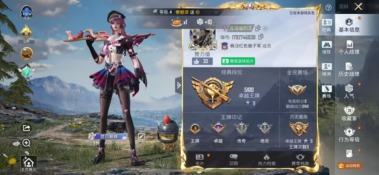 HPSJ444947和平精英账号详情图2