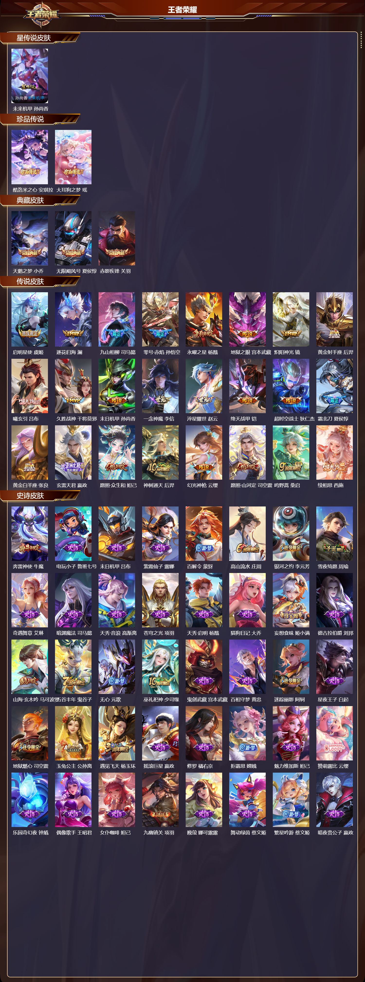 WZQM491950王者荣耀账号详情图3