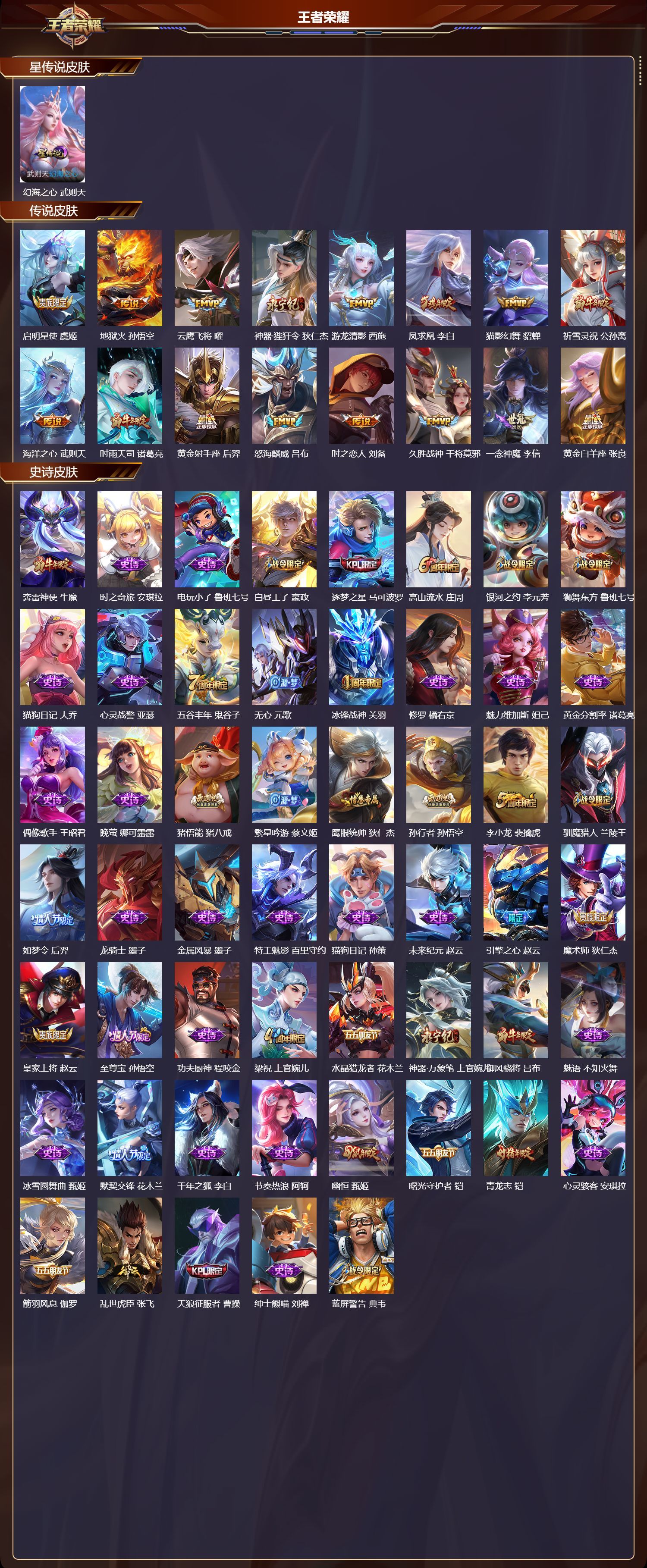 WZQM491882王者荣耀账号详情图3 WZQM491882王者荣耀账号详情图3