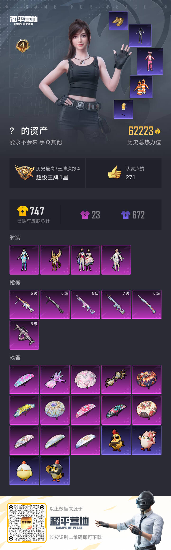 HPSJ447092和平精英账号详情图3