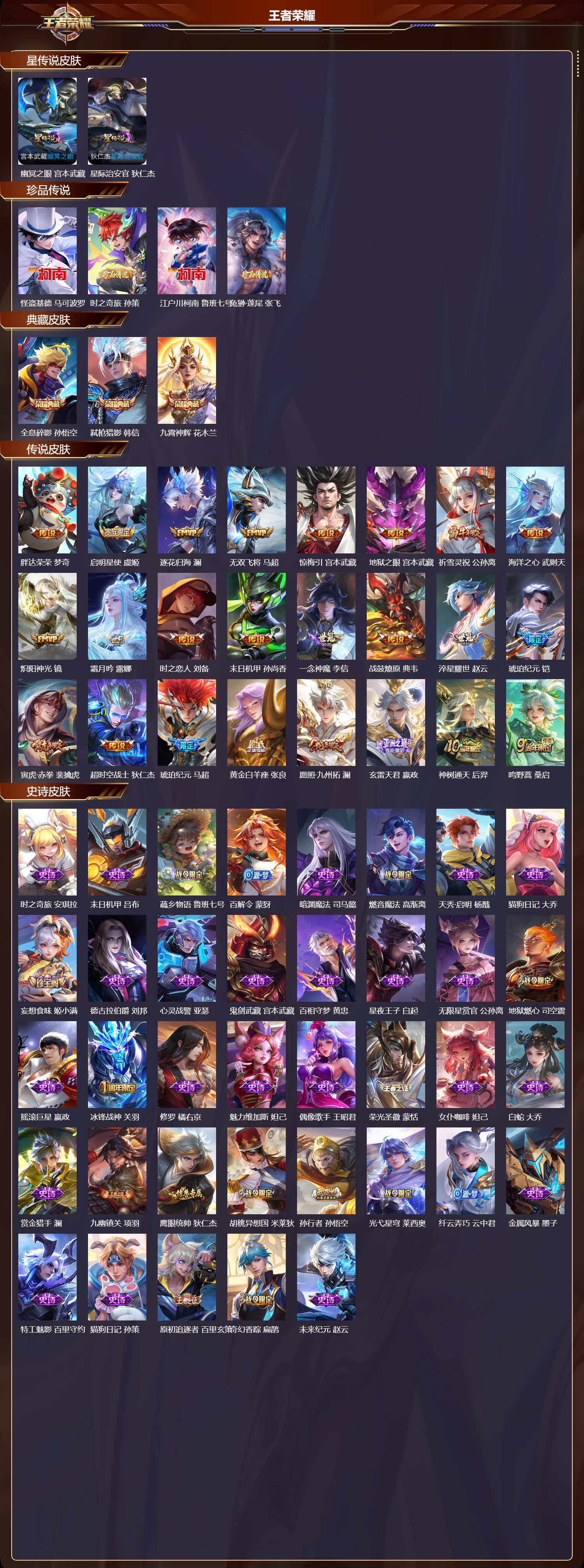 WZQM491881王者荣耀账号详情图3