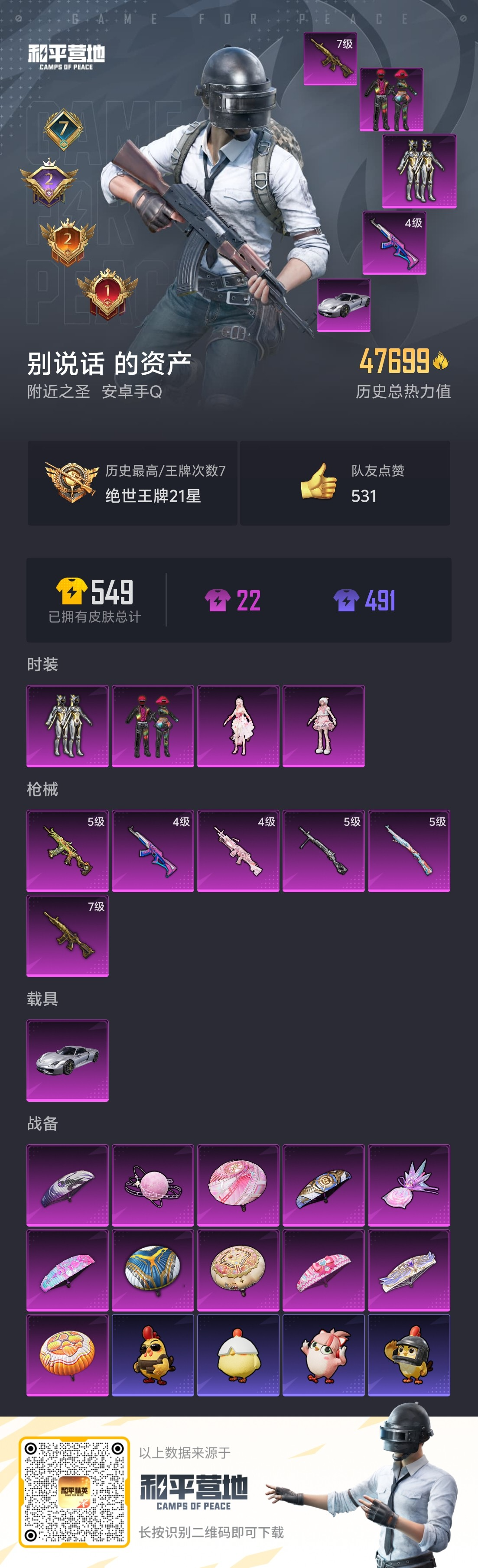 HPCMW448045和平精英账号详情图5