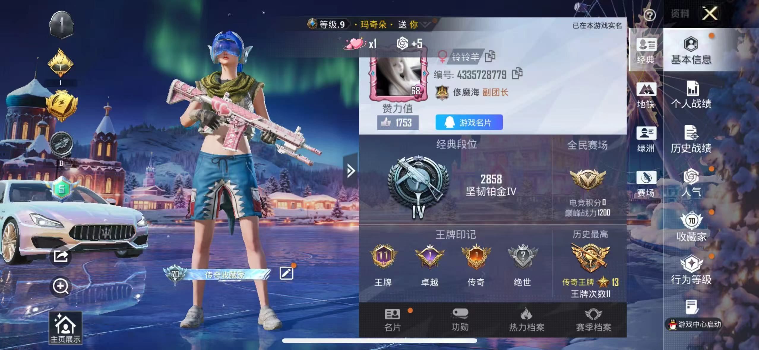 HPSJ448073和平精英账号详情图2