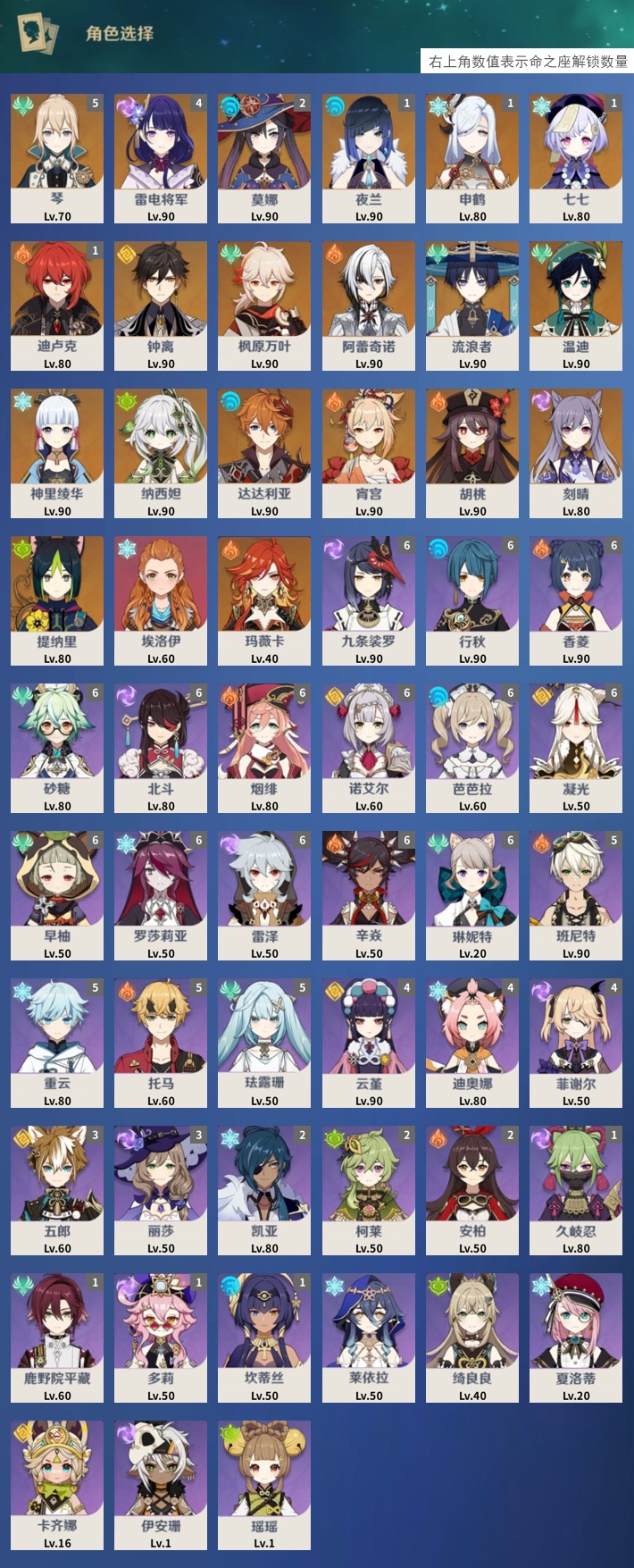 YSMK41829原神账号详情图3