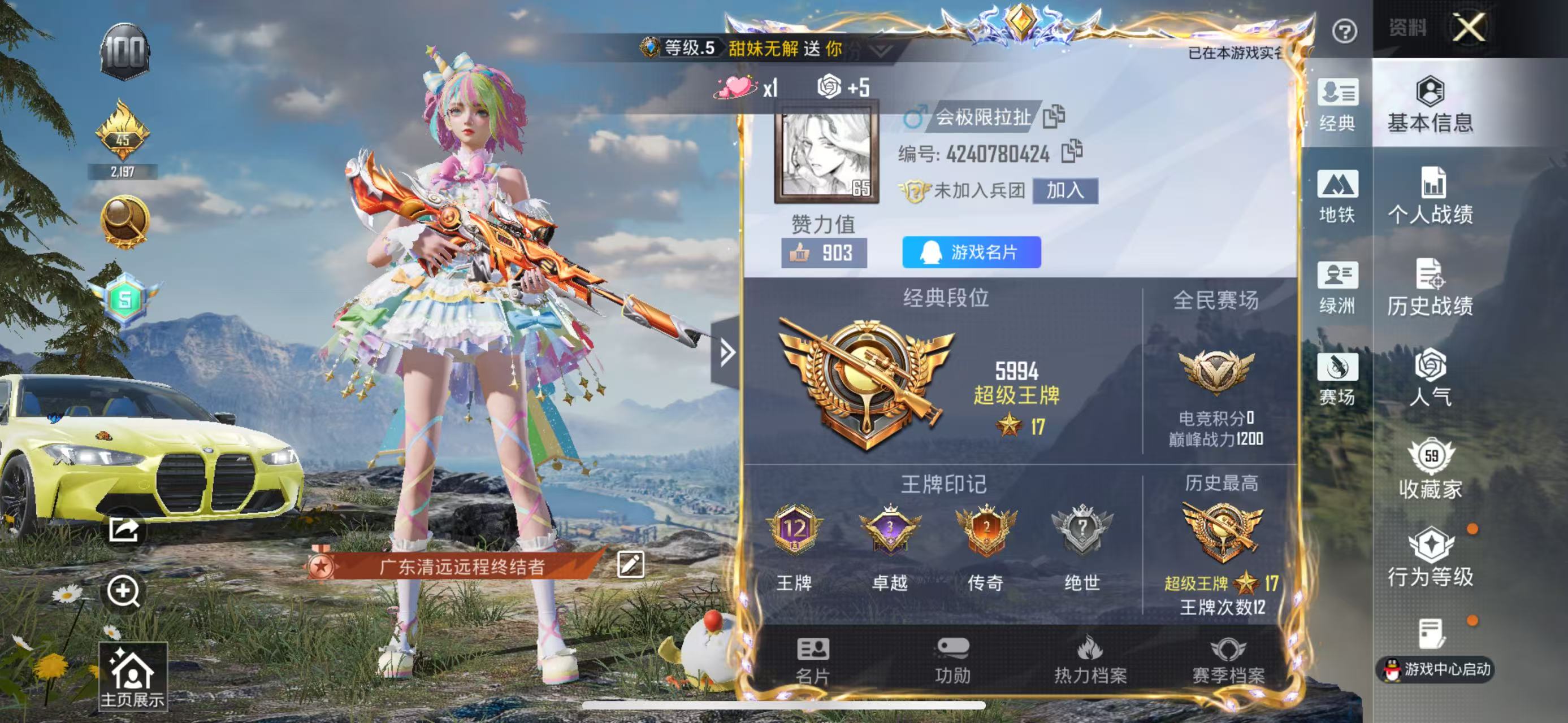 HPSJ447967和平精英账号详情图3