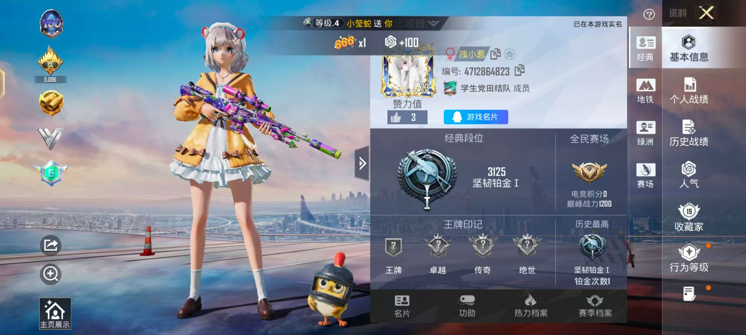 HPSJ448142和平精英账号详情图5