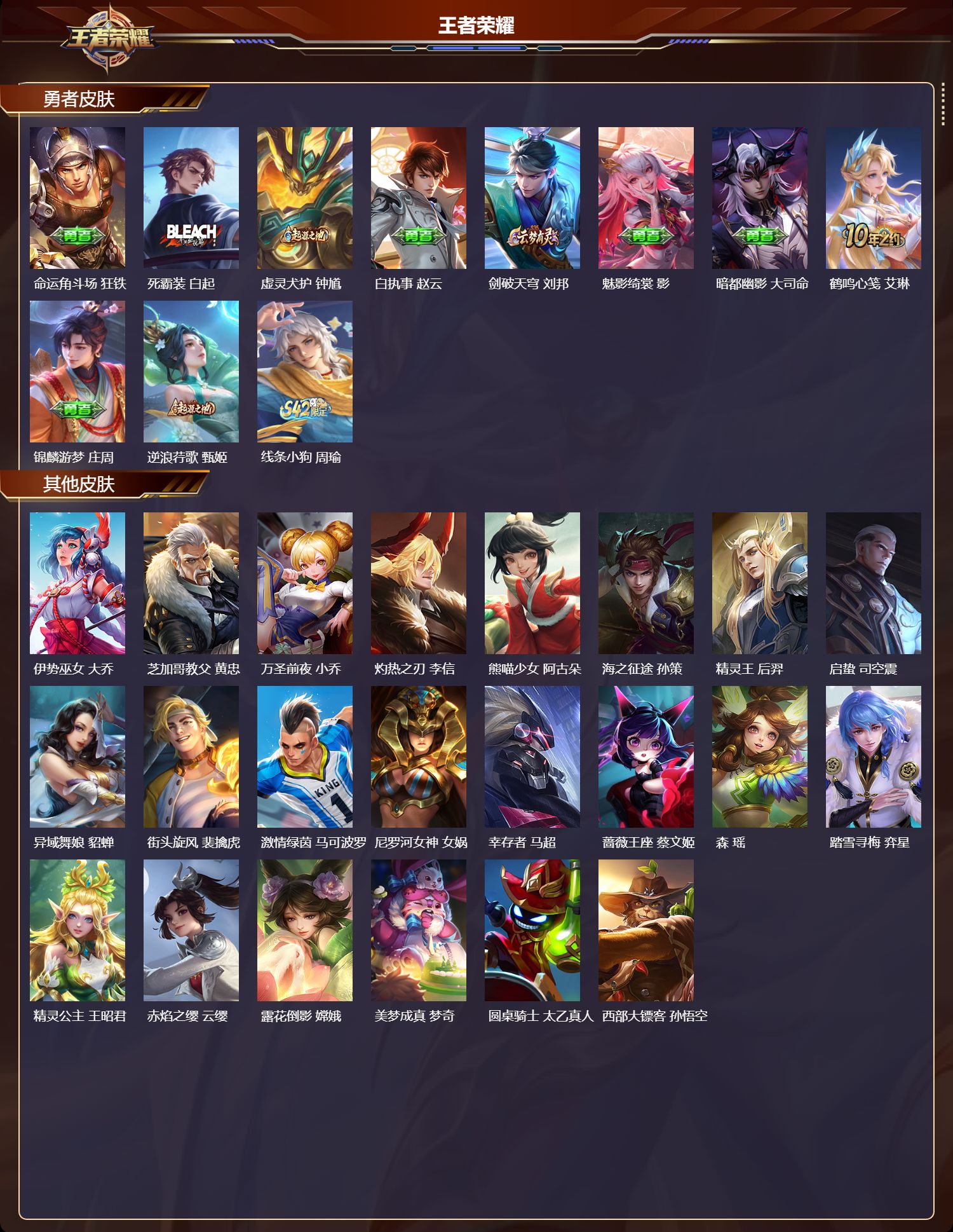 WZMK4151366王者荣耀账号详情图3