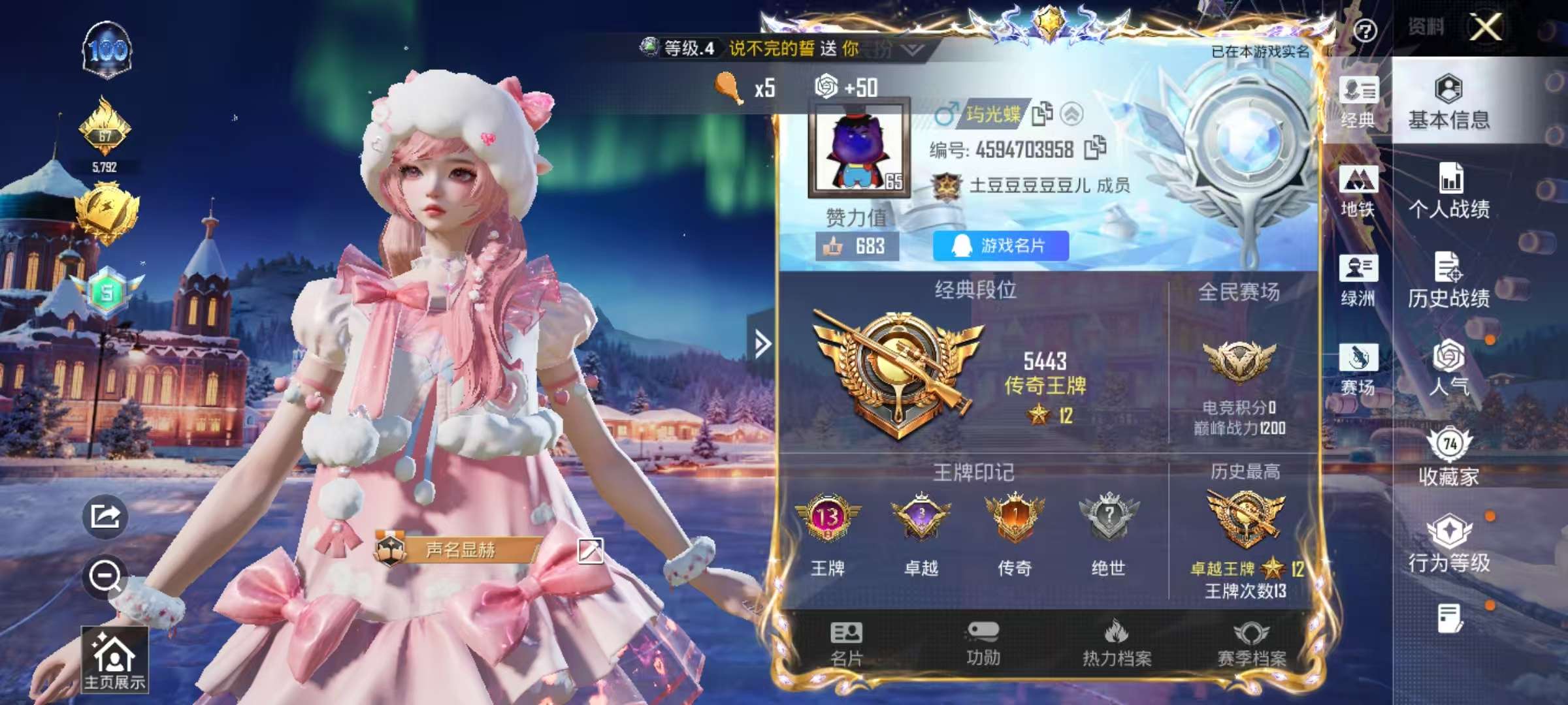 HPSJ447490和平精英账号详情图2