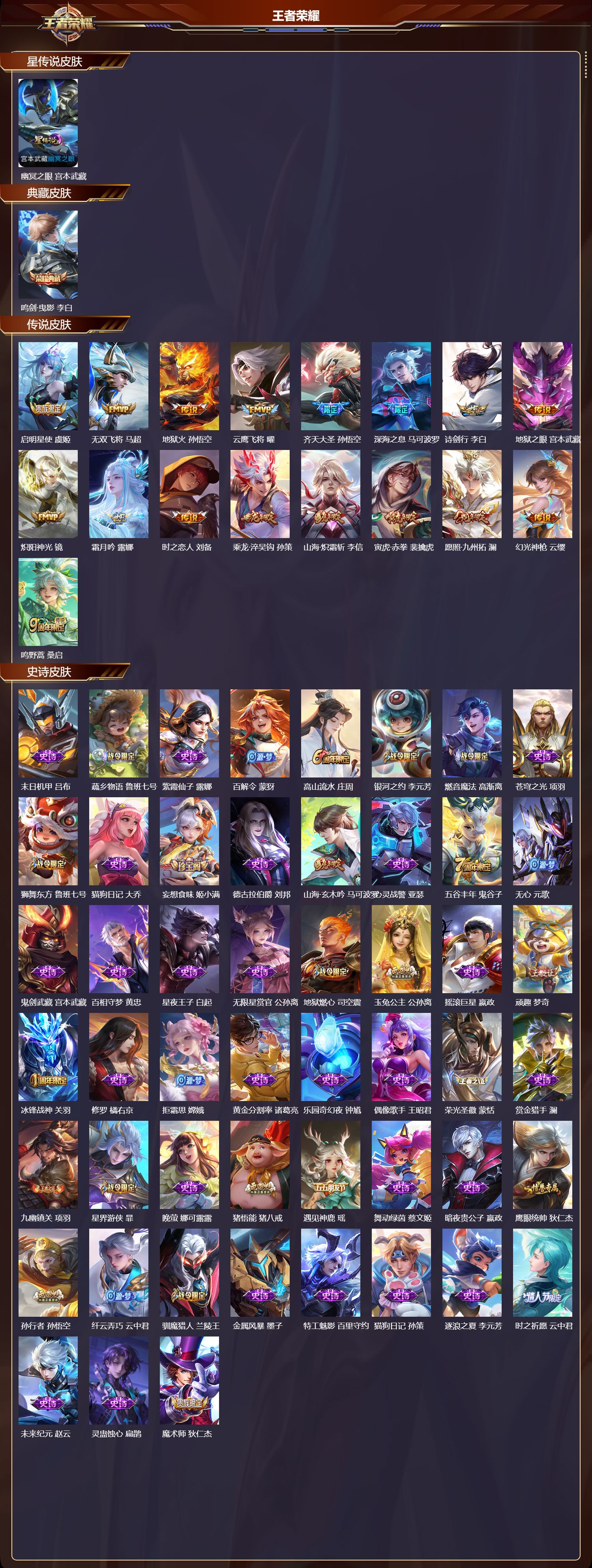 WZQM497671王者荣耀账号详情图3