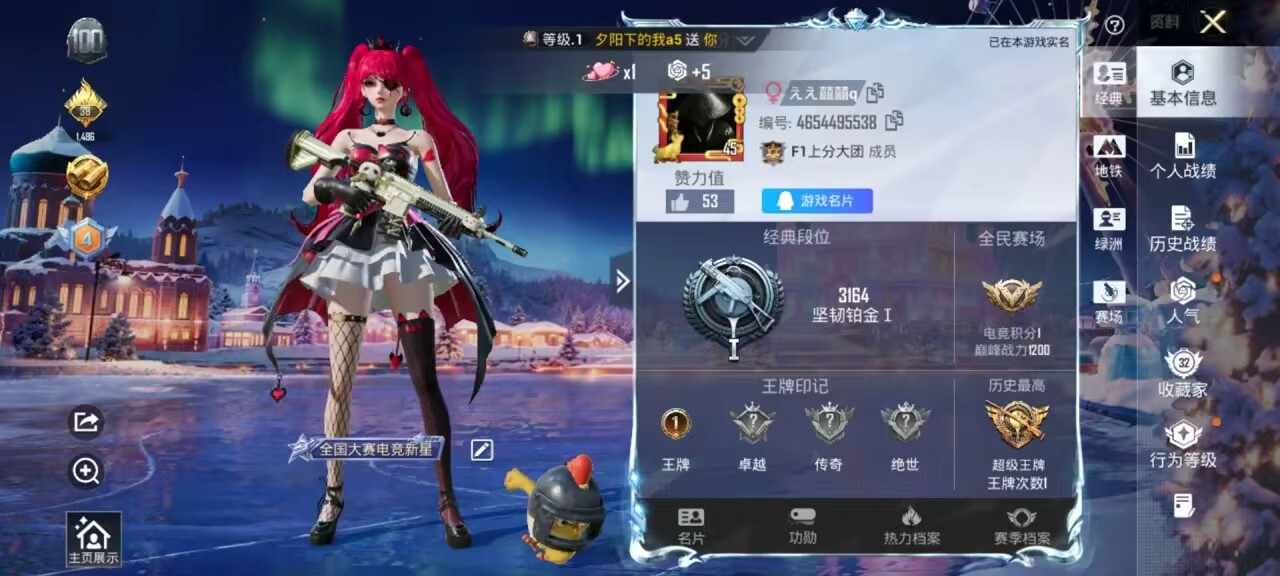 HPSJ449551和平精英账号详情图3