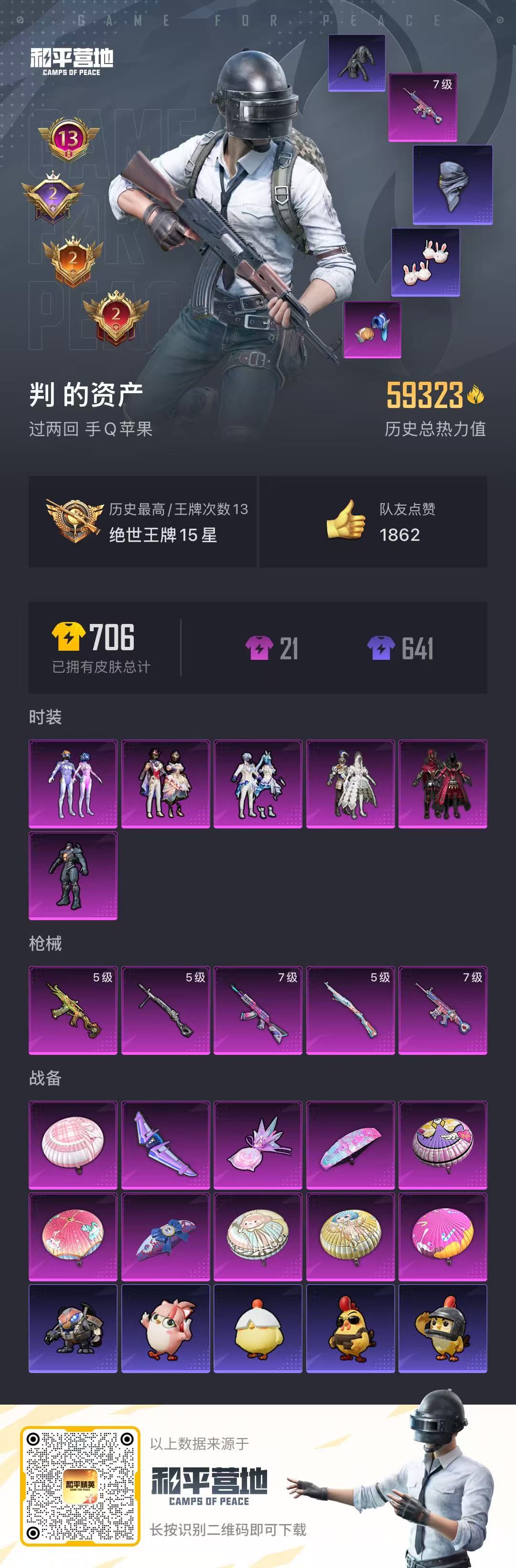 HPCMW450835和平精英账号详情图2