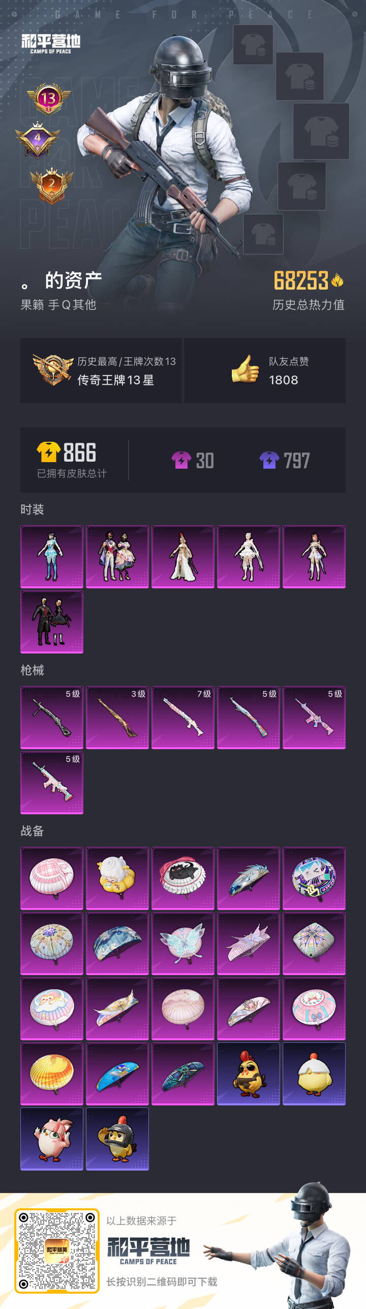 HPSJ449468和平精英账号详情图2