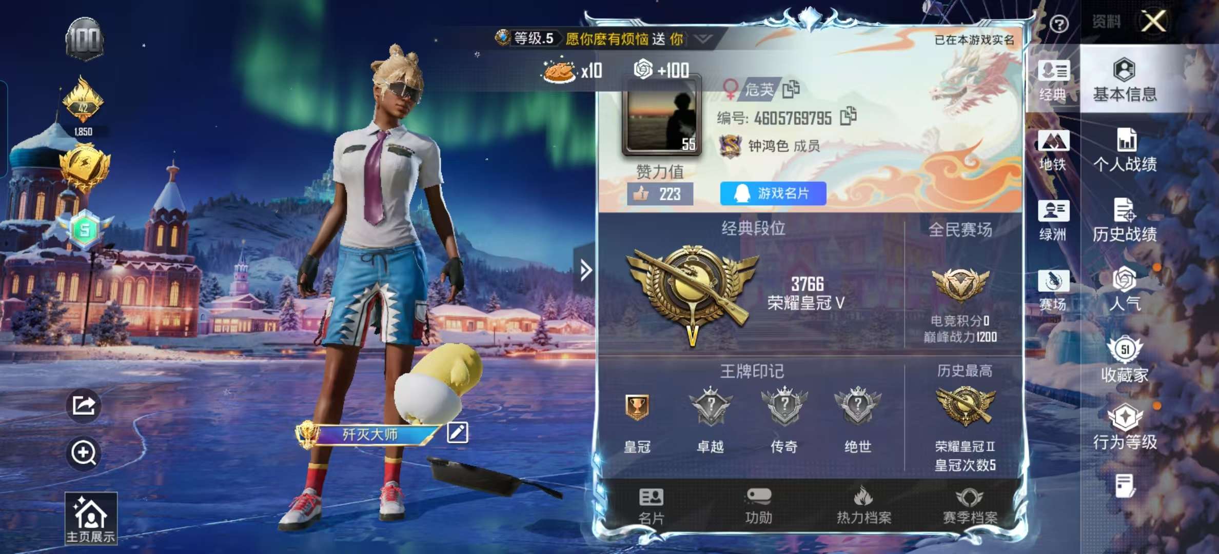 HPSJ449178和平精英账号详情图3