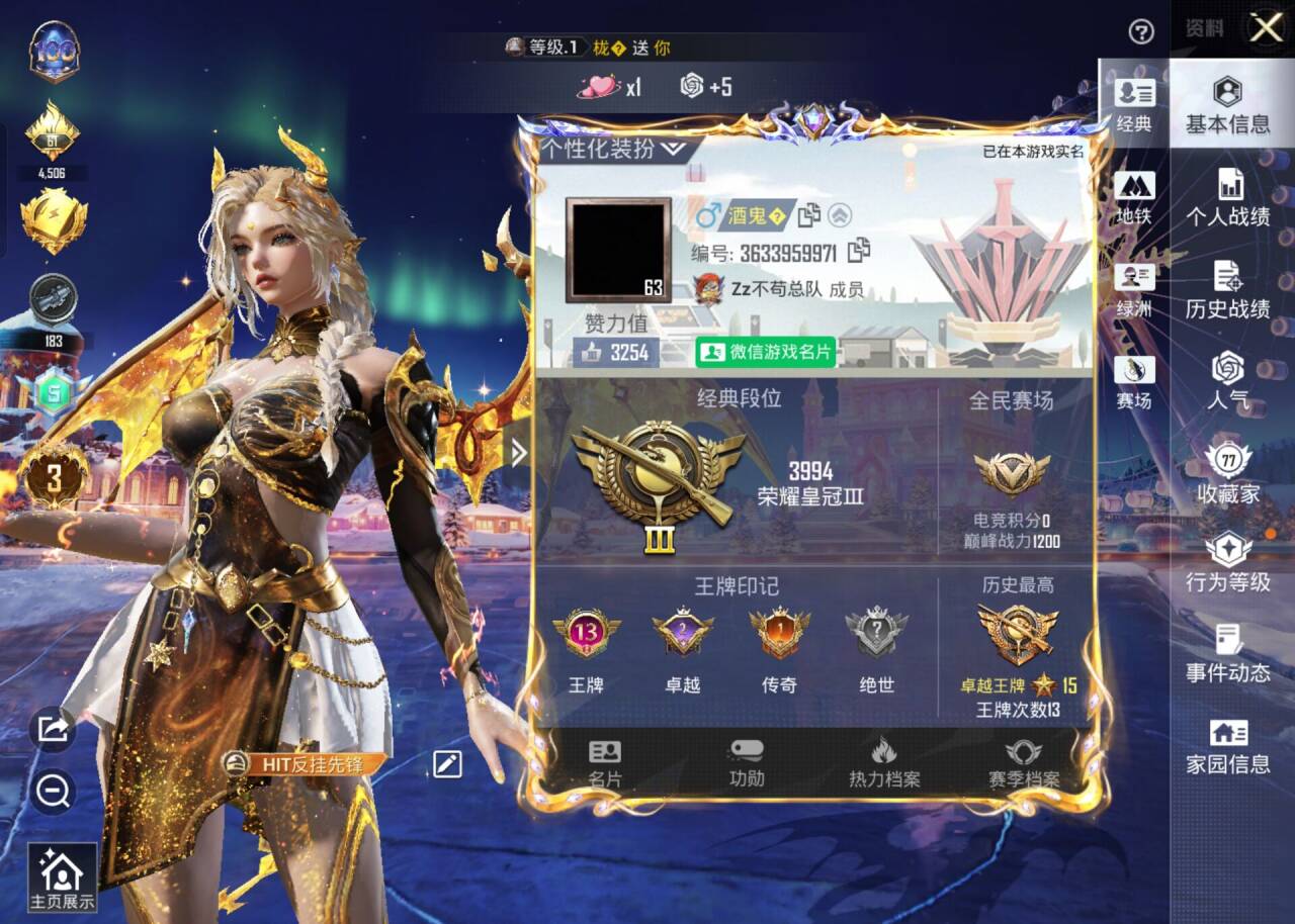 HPSJ45345和平精英账号详情图3