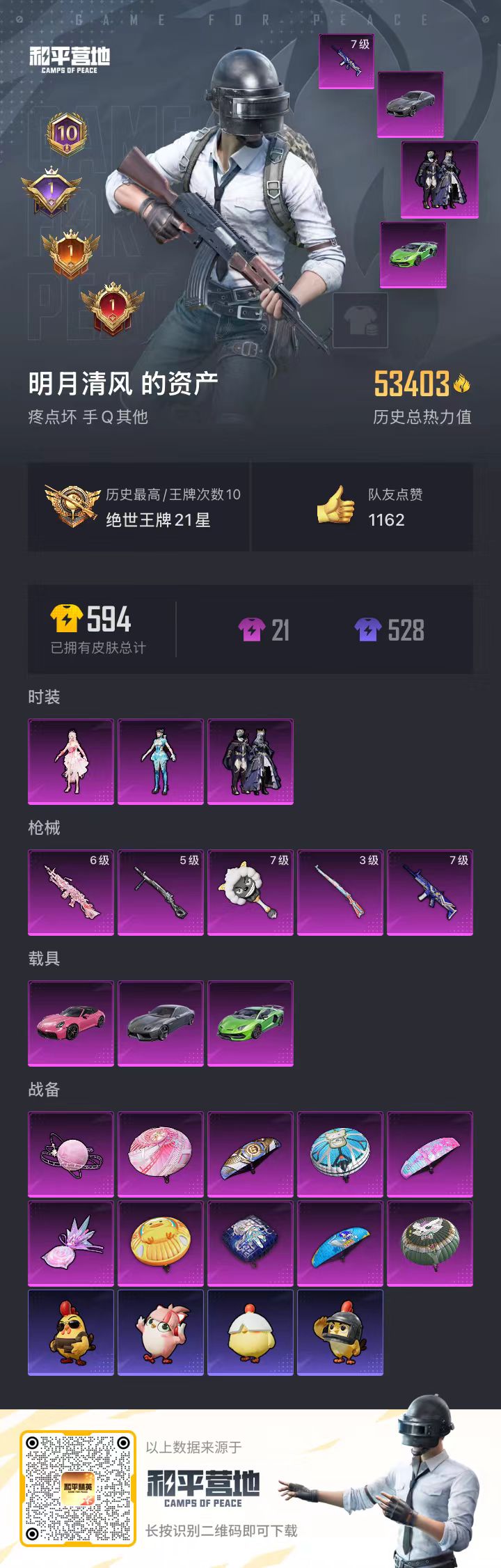 HPSJ45439和平精英账号详情图2