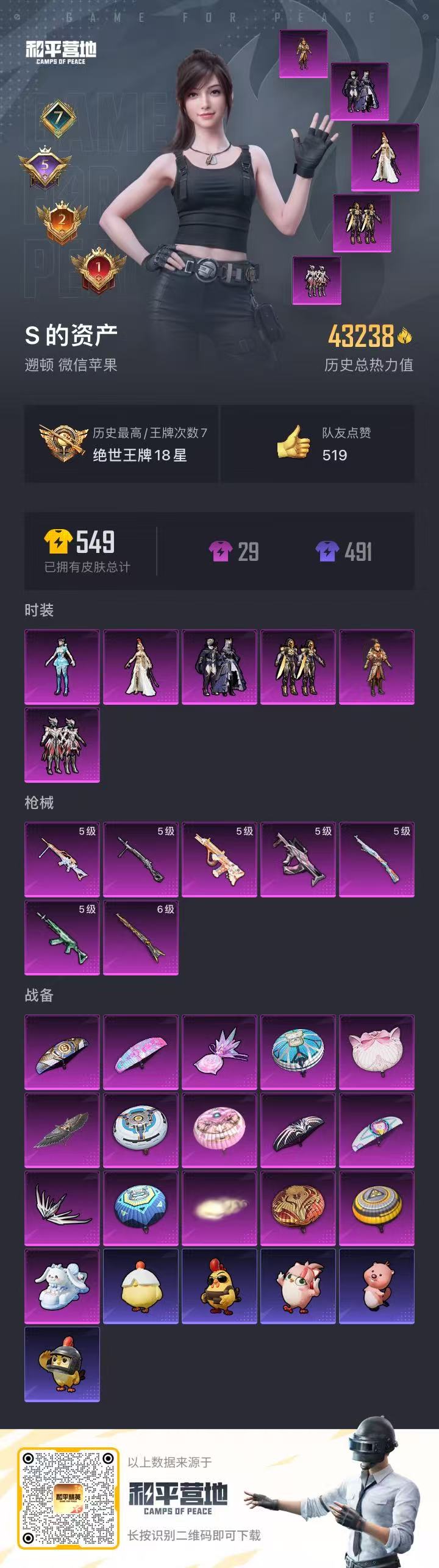 HPSJ45319和平精英账号详情图4