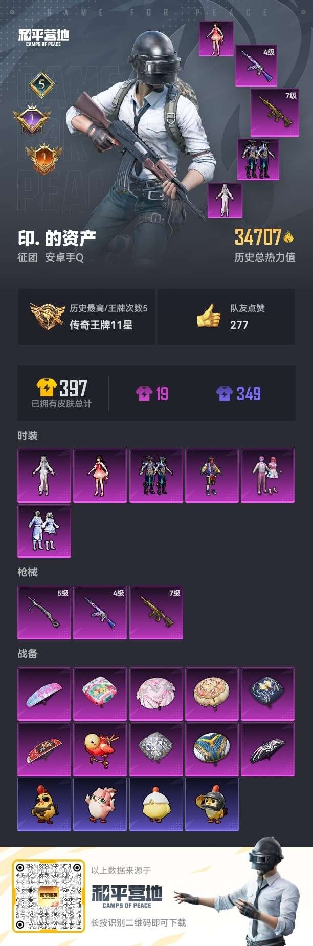 HPSJ410422和平精英账号详情图3