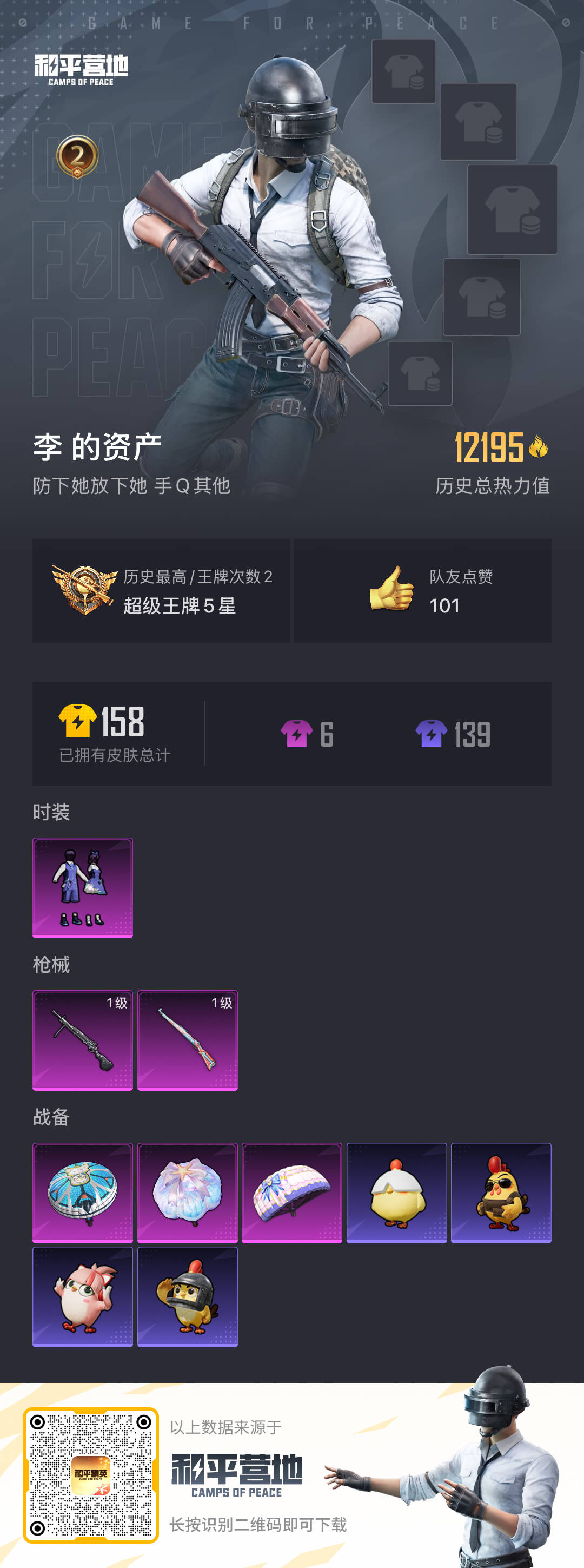 HPSJ45335和平精英账号详情图3