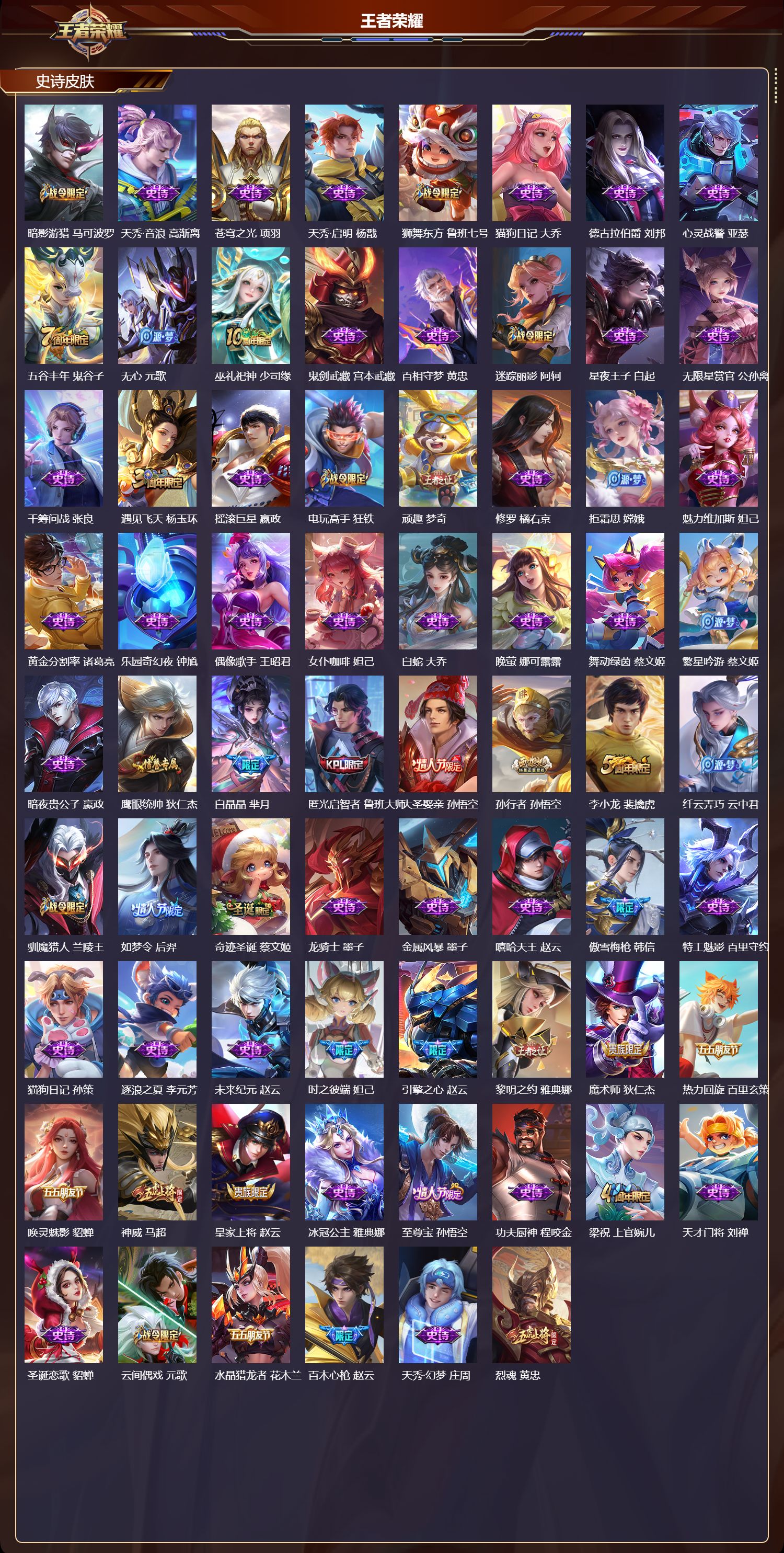 WZQM412216王者荣耀账号详情图4