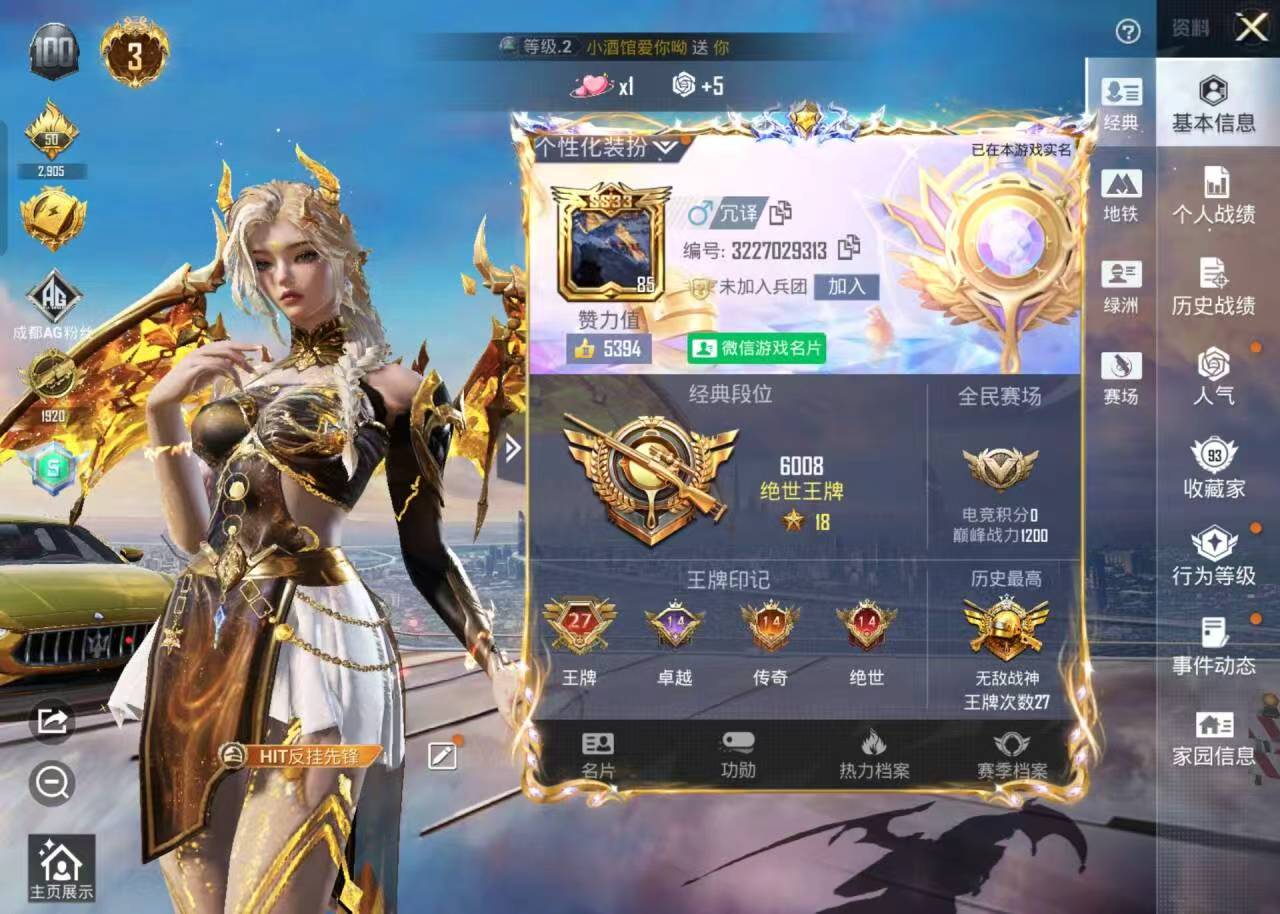 HPSJ45318和平精英账号详情图4