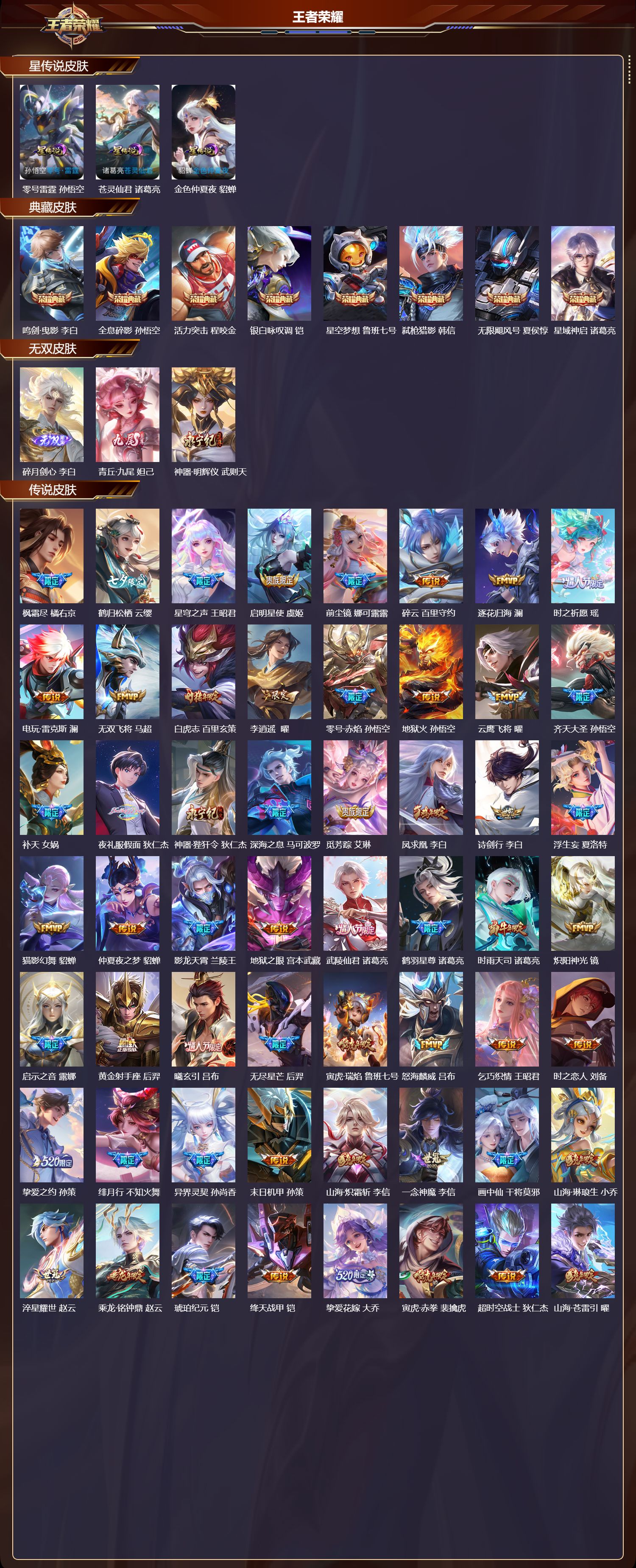 WZQM412223王者荣耀账号详情图3